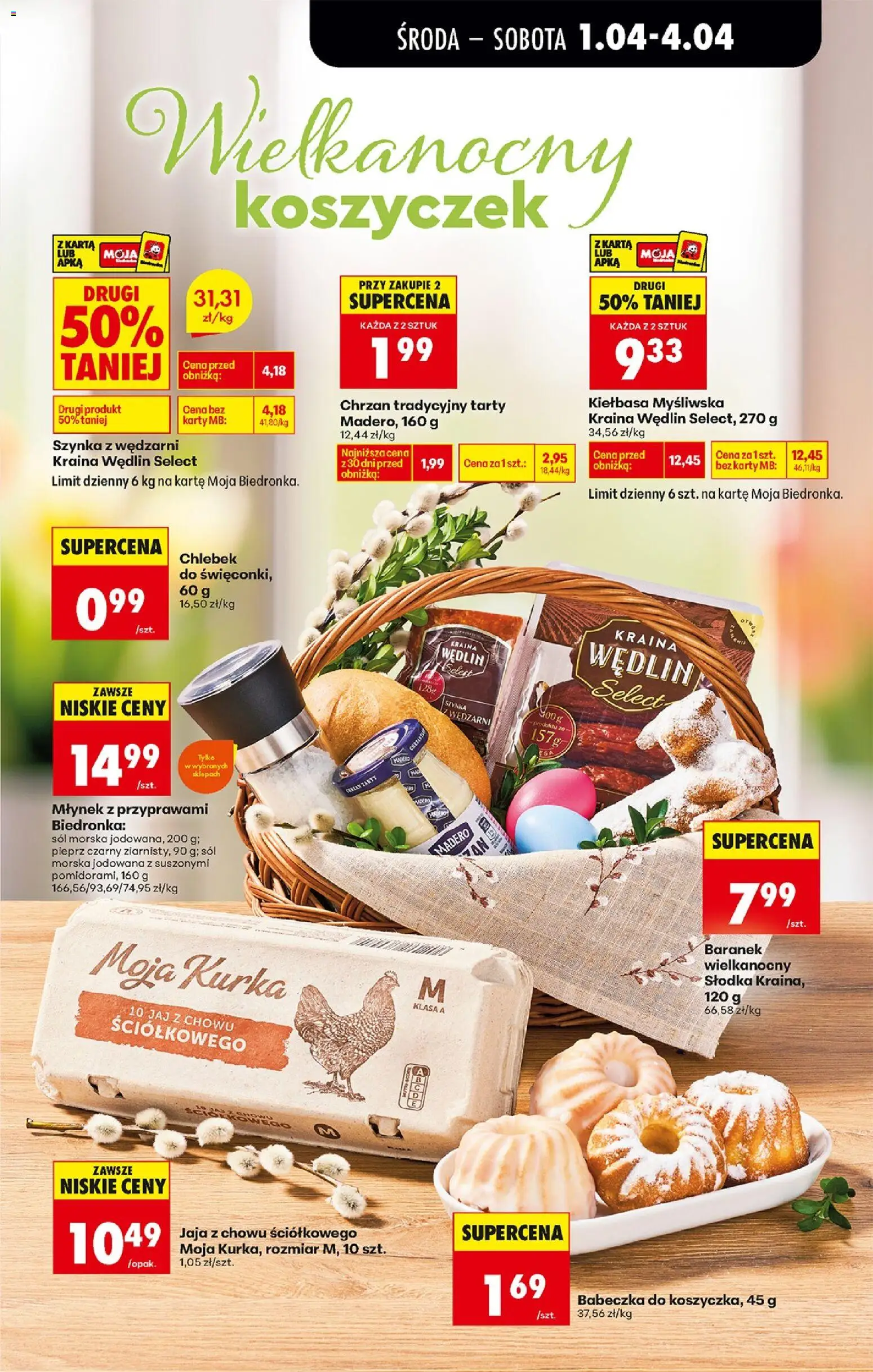 Biedronka gazetka od środy od 01.04.2026 | Strona: 39 | Produkty: Kiełbasa, Karta, Szynka, Chrzan