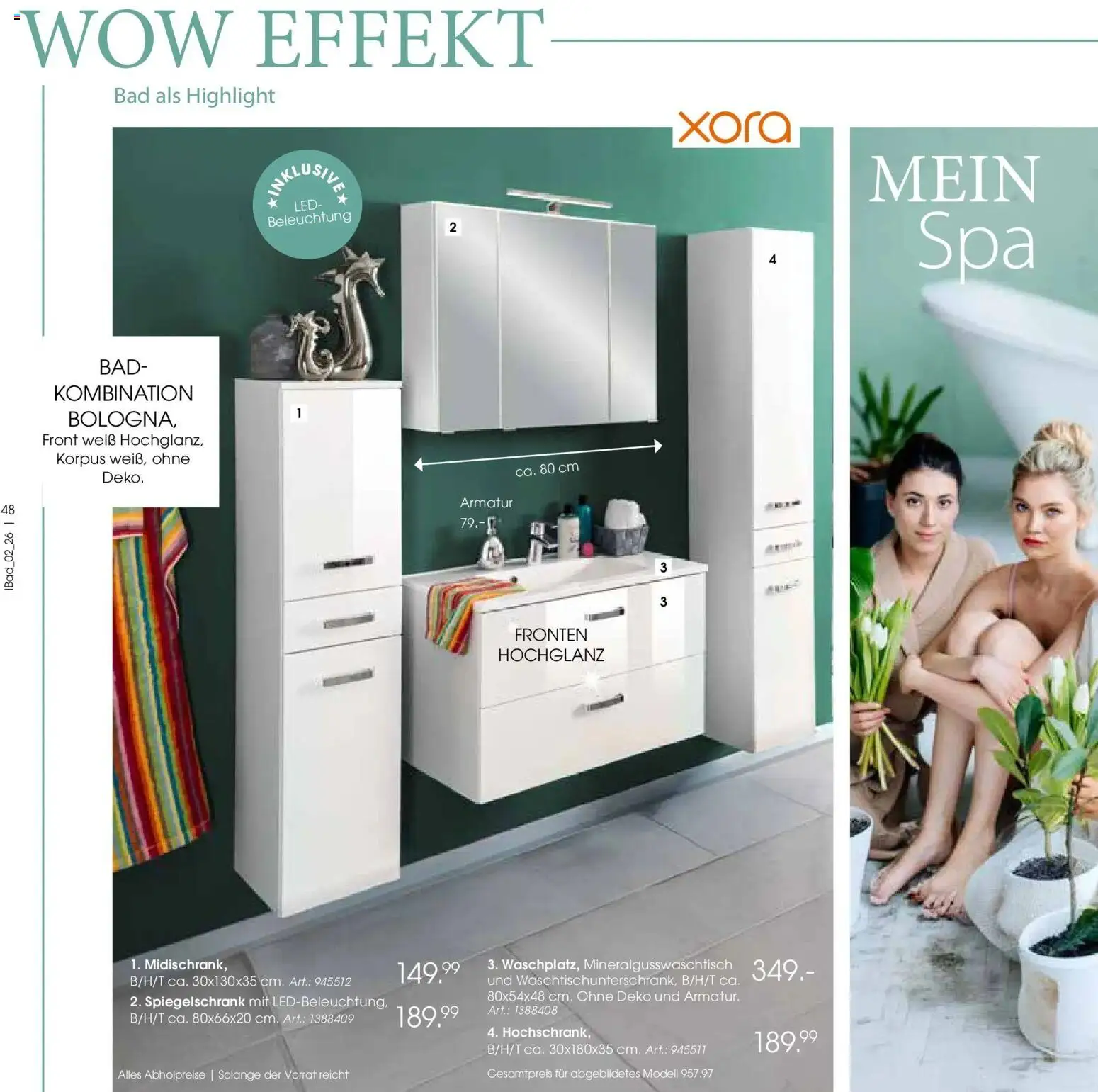 Zurbrüggen - Zurbrüggen: Bad Spezial – gültig ab 22.03.2026 | Seite: 48 | Produkte: Bad, Armatur, Spiegelschrank