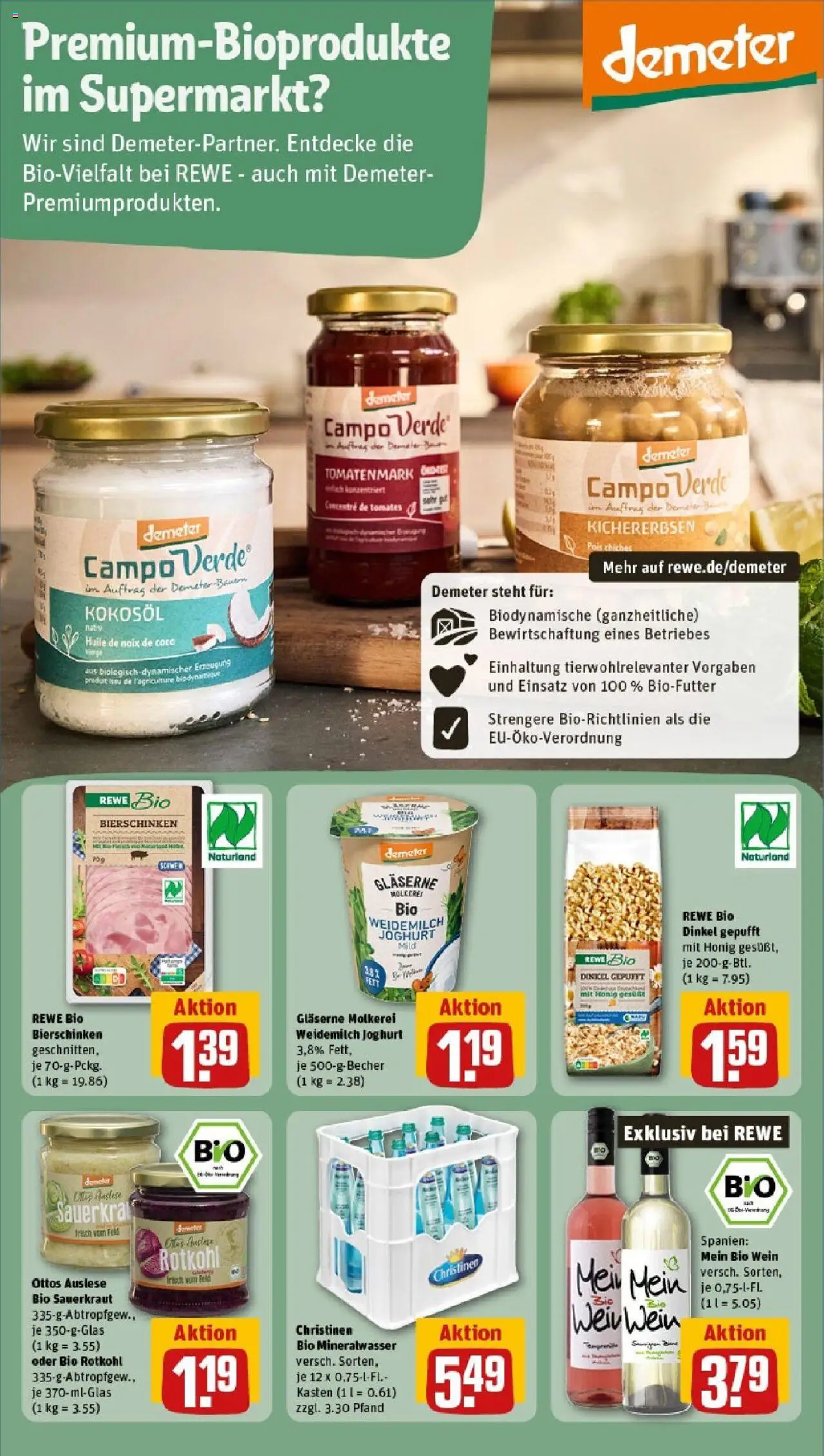 Rewe prospekt Berlin / Steglitz	 - gültig ab dem 15.06.2025 | Seite: 19 | Produkte: Rotkohl, Joghurt, Mineralwasser, Wein