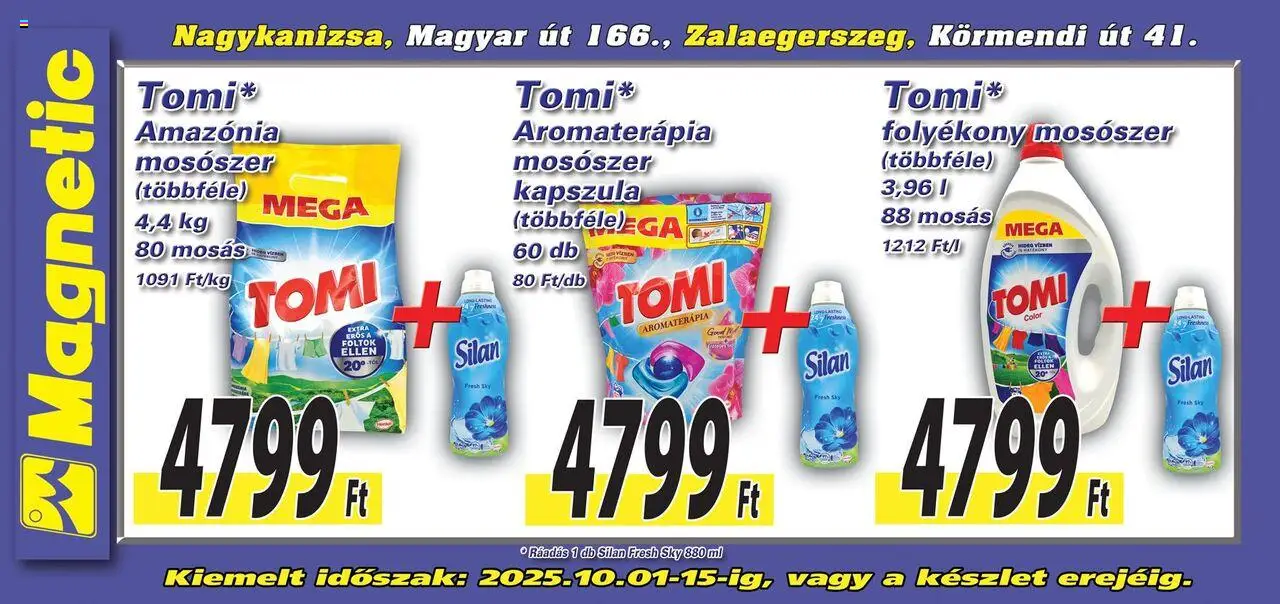 Magnetic akciós ujság - amely érvényes a következő dátumtól: 01.10.2025 | Oldal: 5 | Termékek: Folyékony mosószer, Mosószer