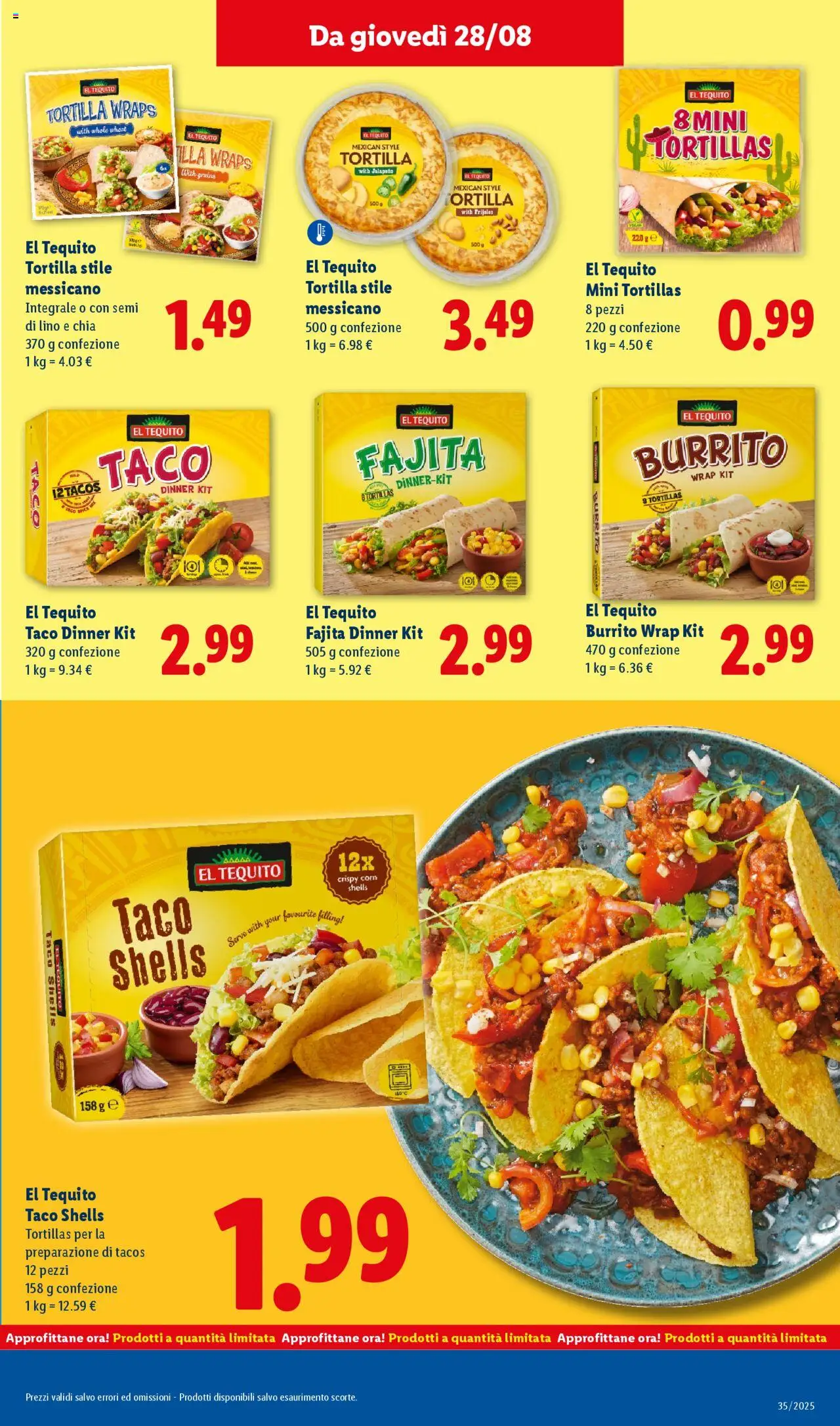 Volantino Lidl del 25.08.2025 | Pagina: 25 | Prodotti: Tortillas