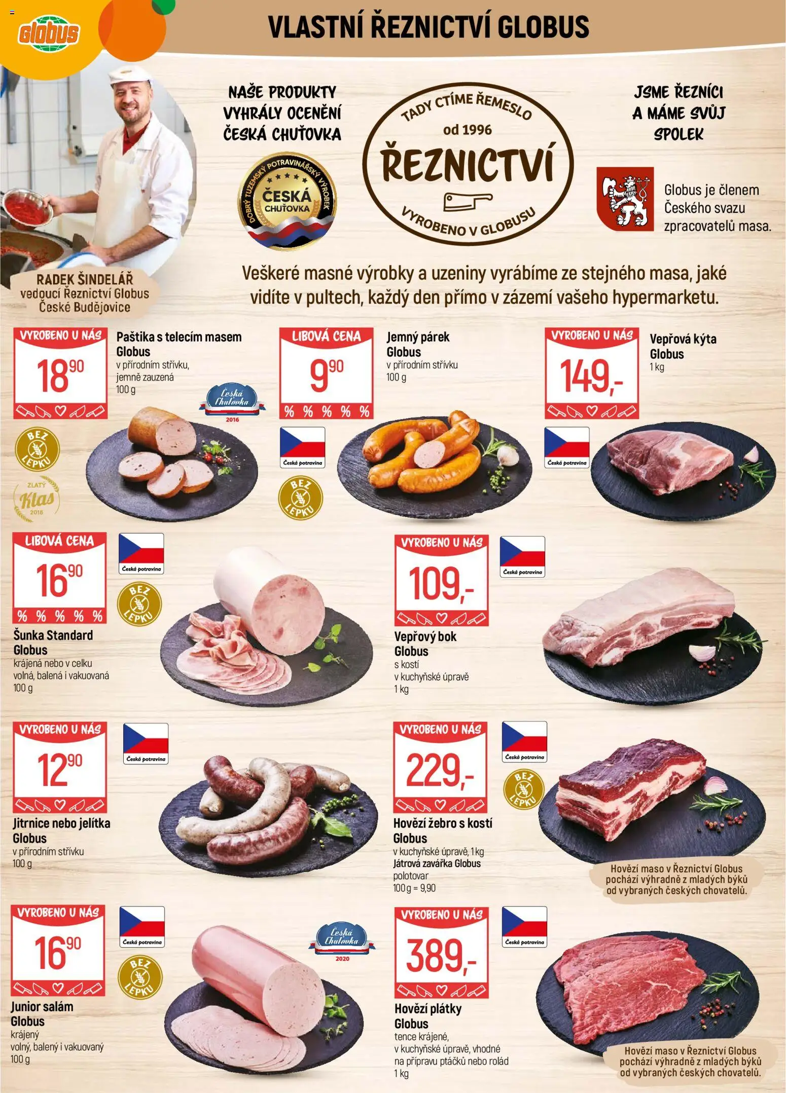 Globus leták - České Budějovice od 07.01.2026 | Strana: 7 | Produkty: Šunka, Hovězí maso, Maso, Vepřová Kýta