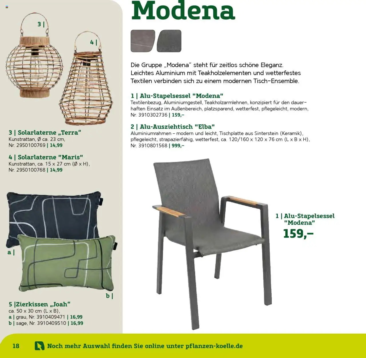 Pflanzen-Kölle Gartenmöbel Katalog 2025 – gültig ab 22.01.2025 | Seite: 18
