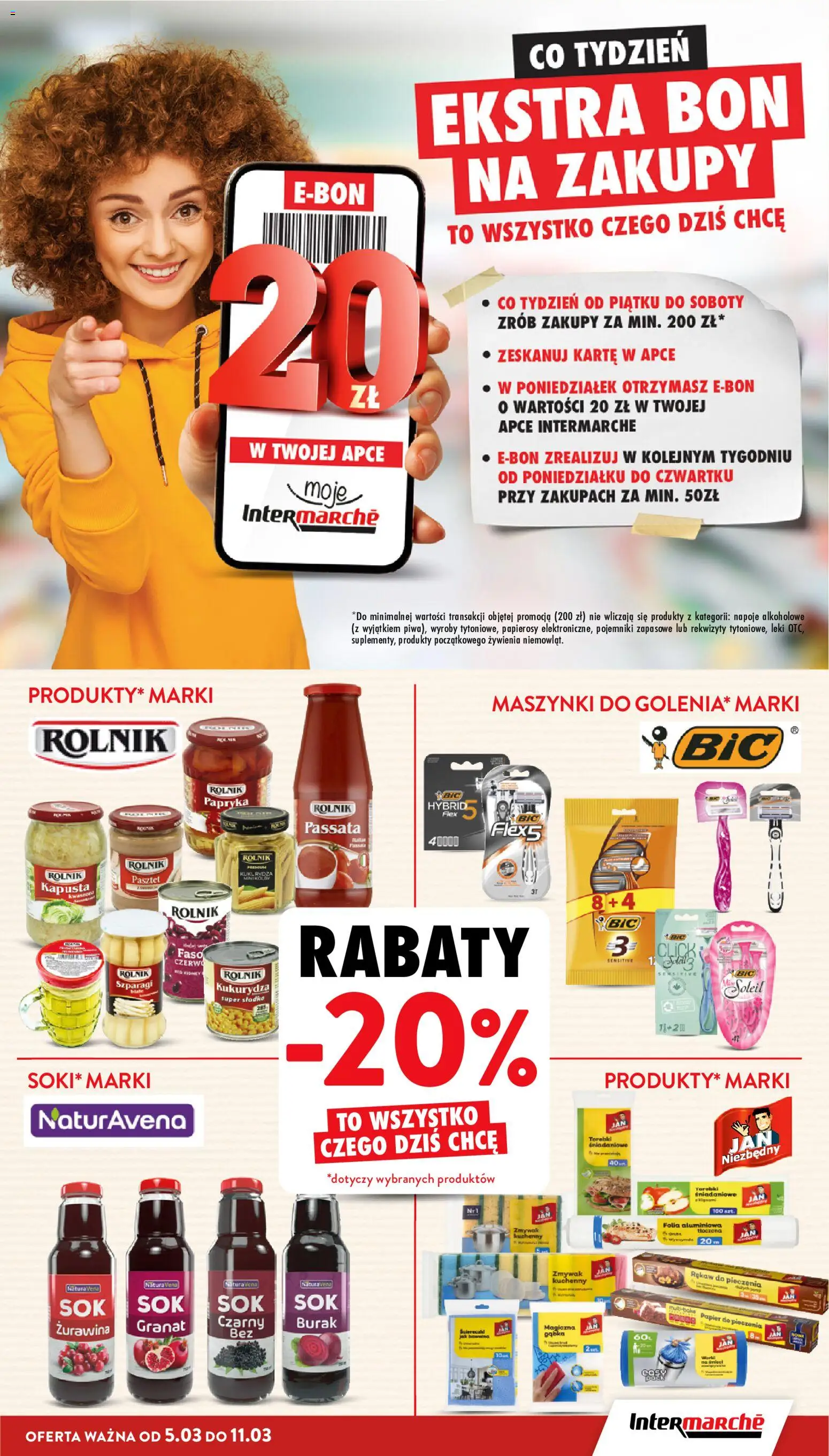 Intermarche gazetka od 05.03.2026 | Strona: 7 | Produkty: Burak, Napoje, Żurawina, Gąbka