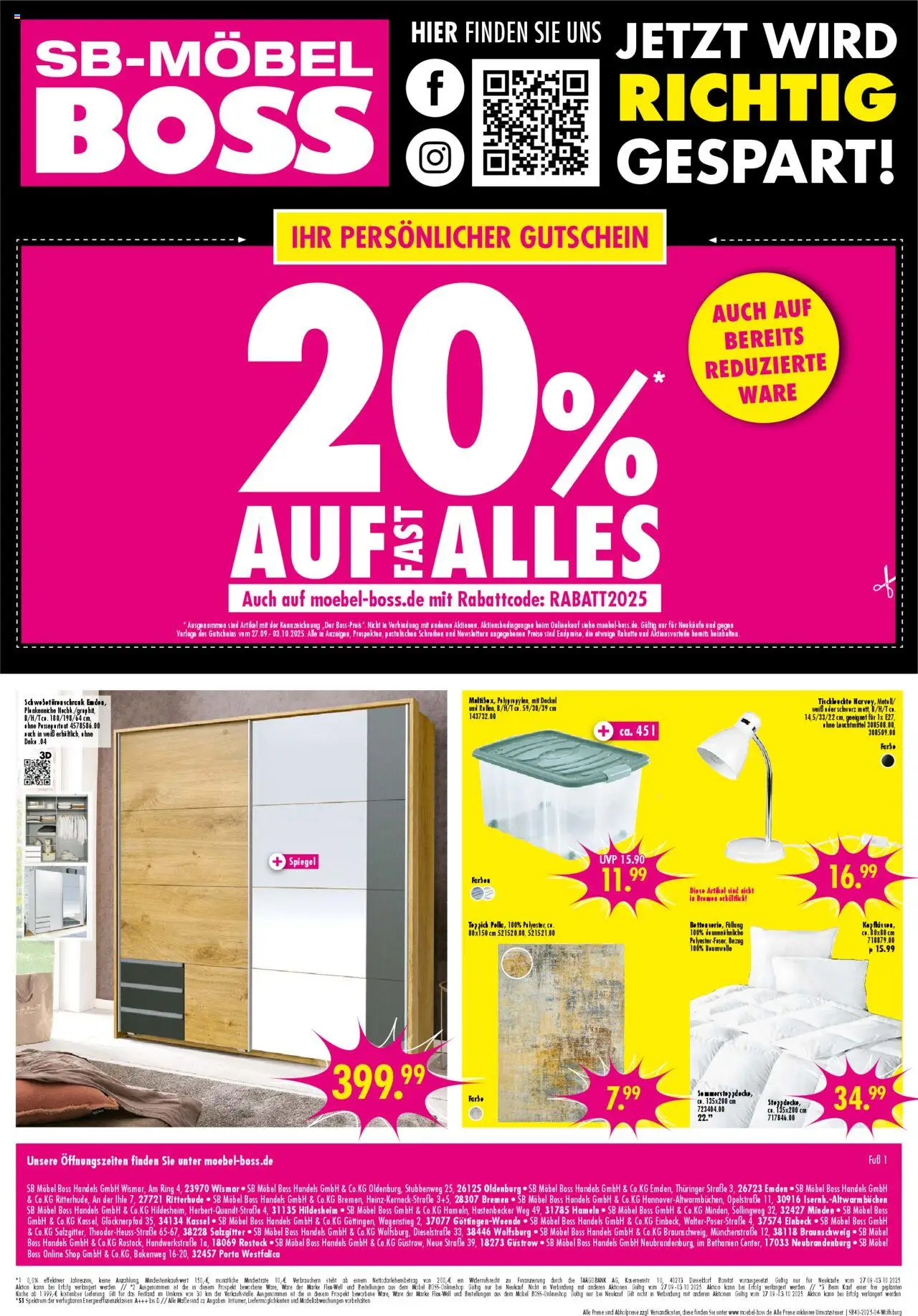 SB Möbel Boss Prospekt Wolfsburg	 – gültig ab 29.09.2025 | Seite: 4 | Produkte: Teppich, Küche