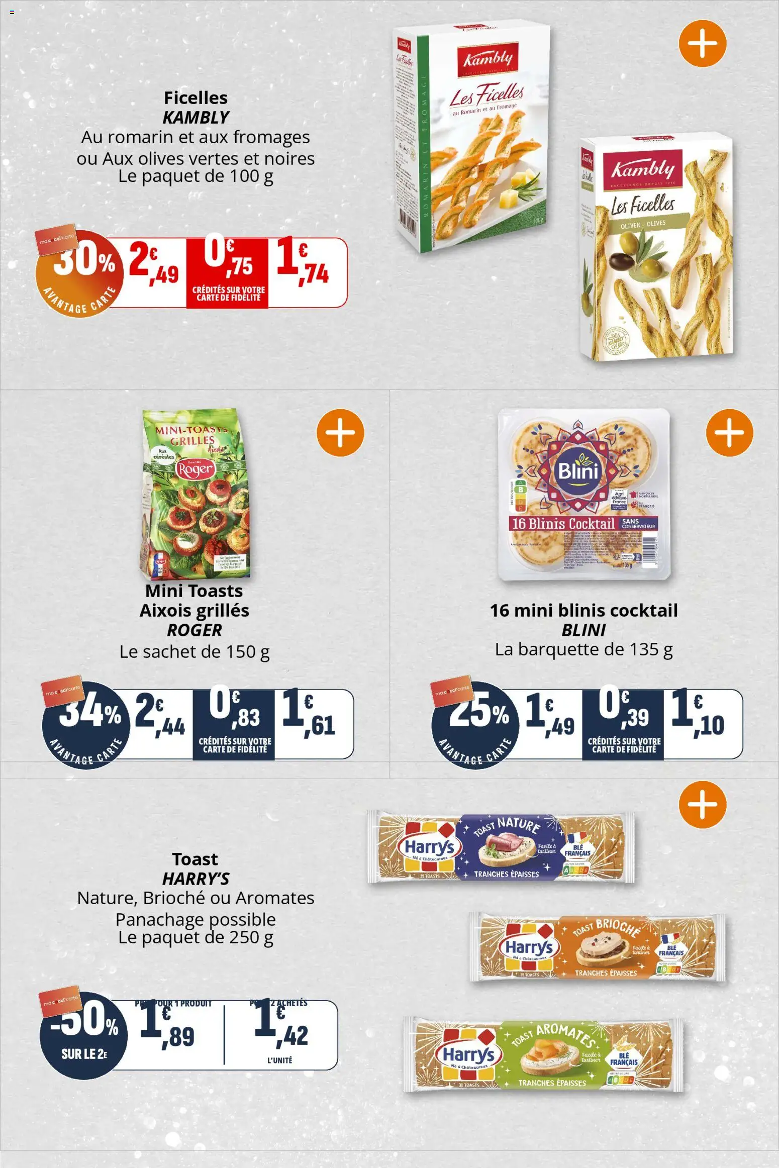 {H1} | Page: 7 | Produits: Olives, Blinis, Fromage, Céréales