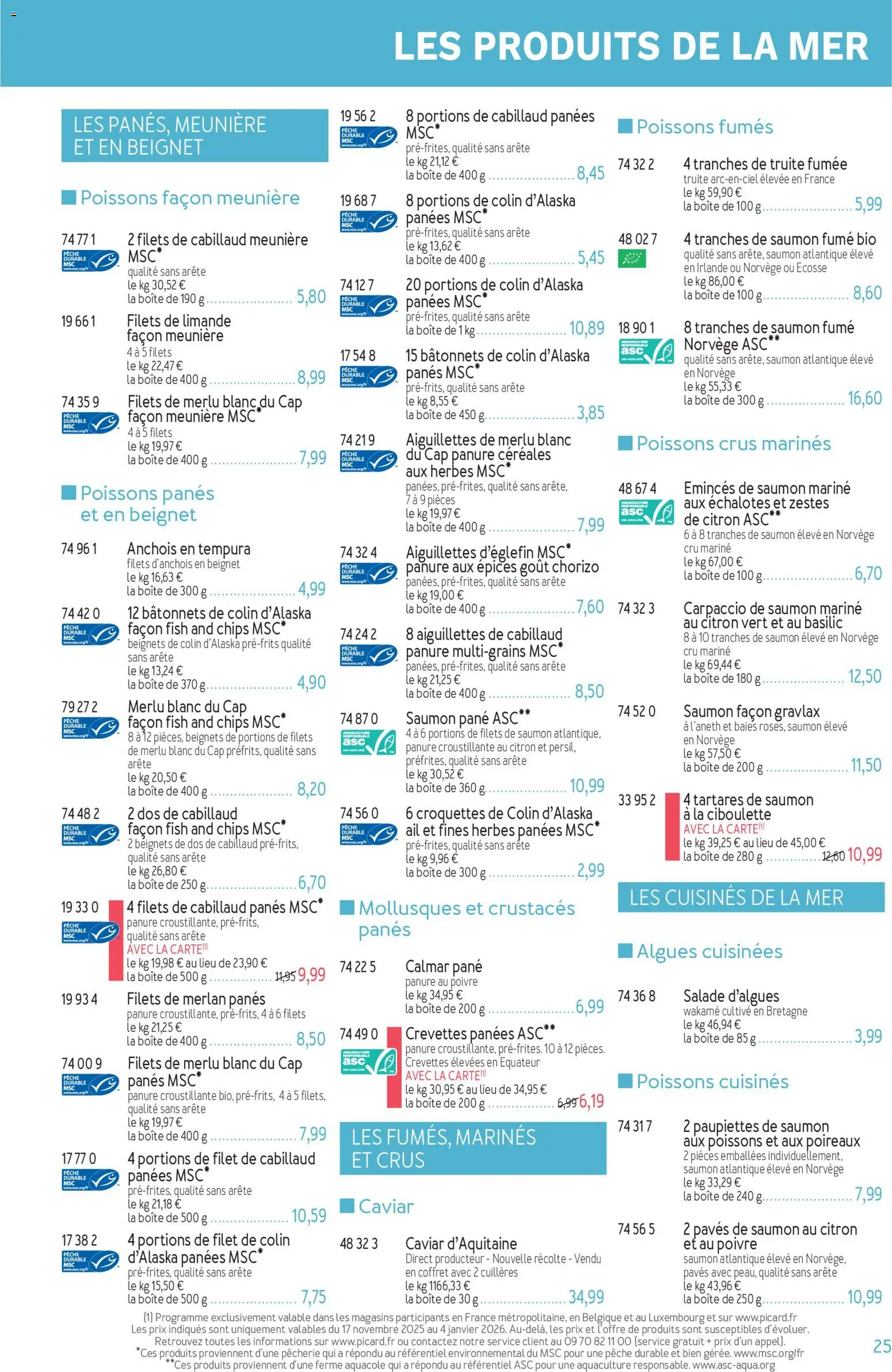 {H1} | Page: 25 | Produits: Salade, Chorizo, Ail, Céréales