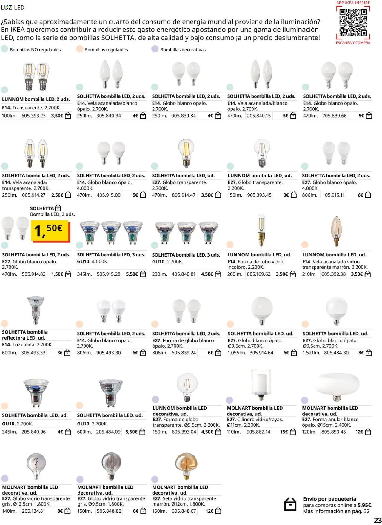 Catálogo IKEA Iluminación │ válido desde el 06.02.2025 | Página: 23 | Productos: Vela, Bombilla