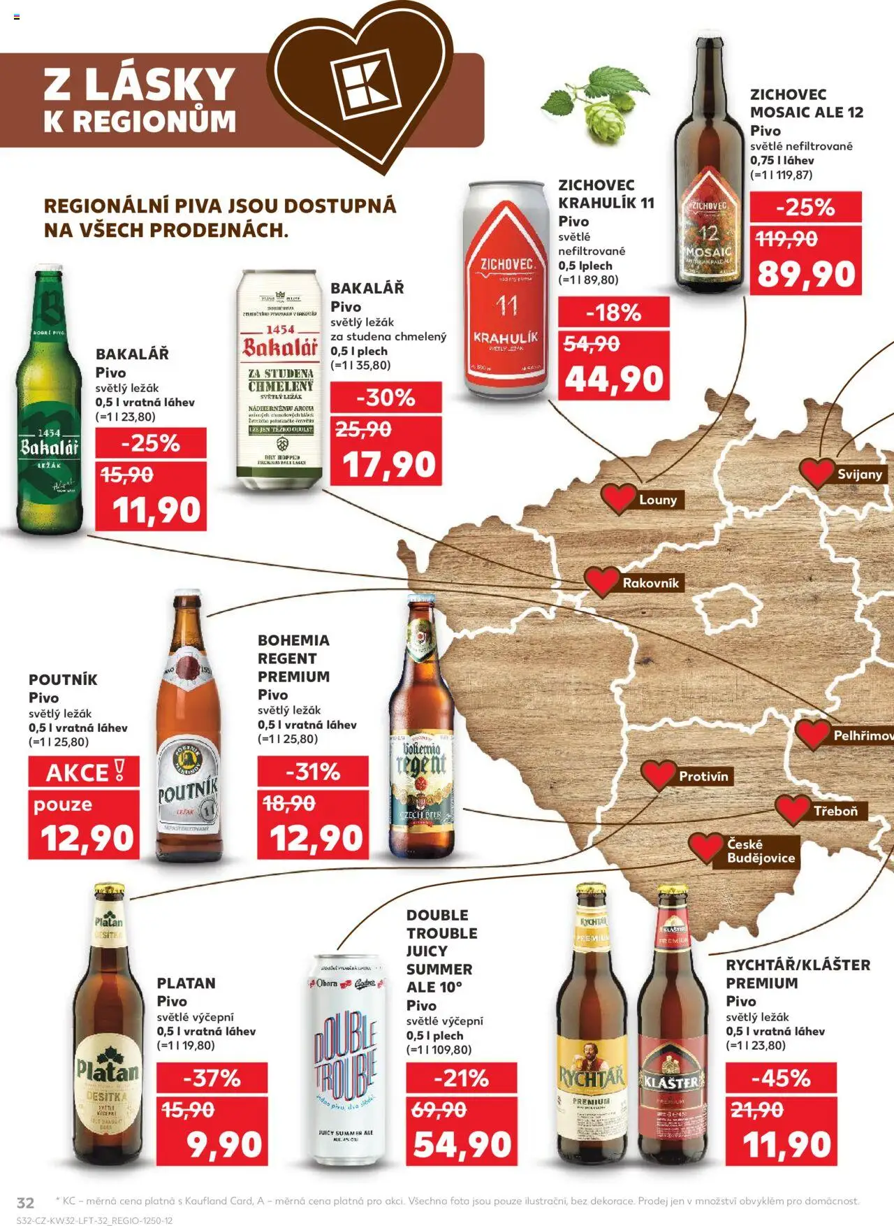 Kaufland leták - Praha 4 od 06.08.2025 | Strana: 32 | Produkty: Pivo, Bakalář, Plech, Svijany