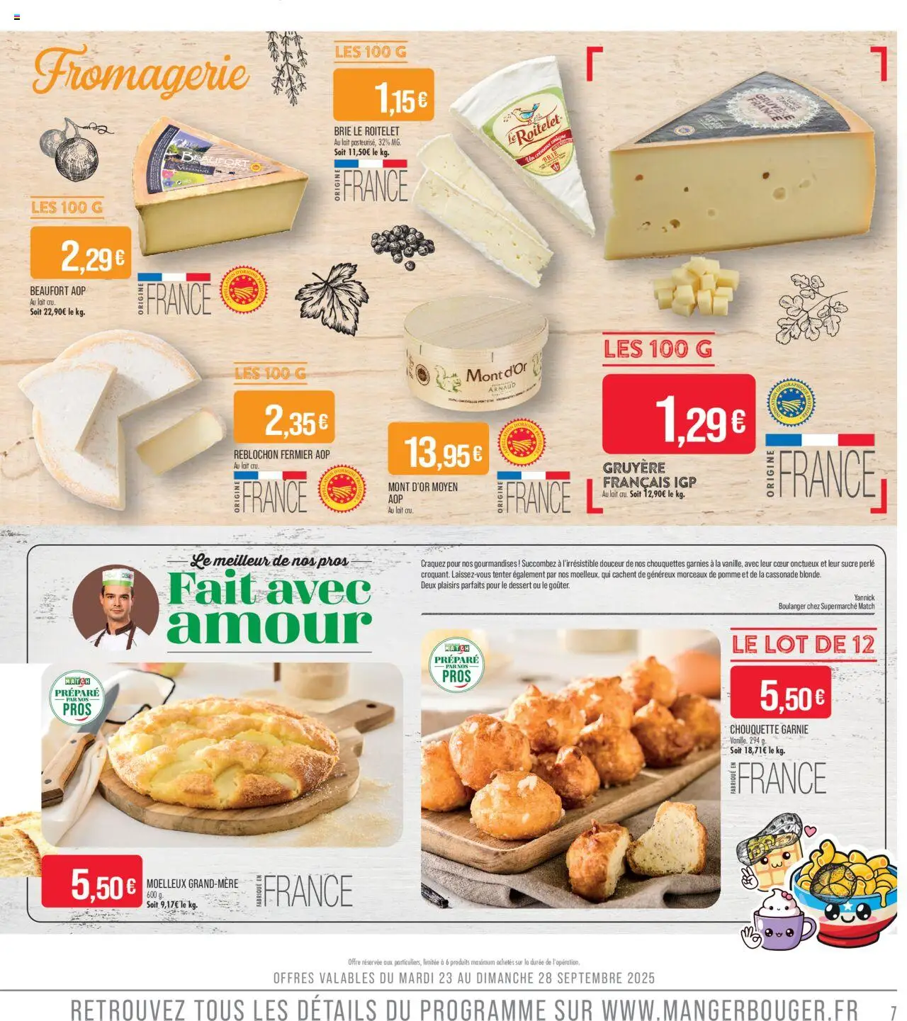  | Page: 7 | Produits: Cassonade, Beaufort, Reblochon, Lait