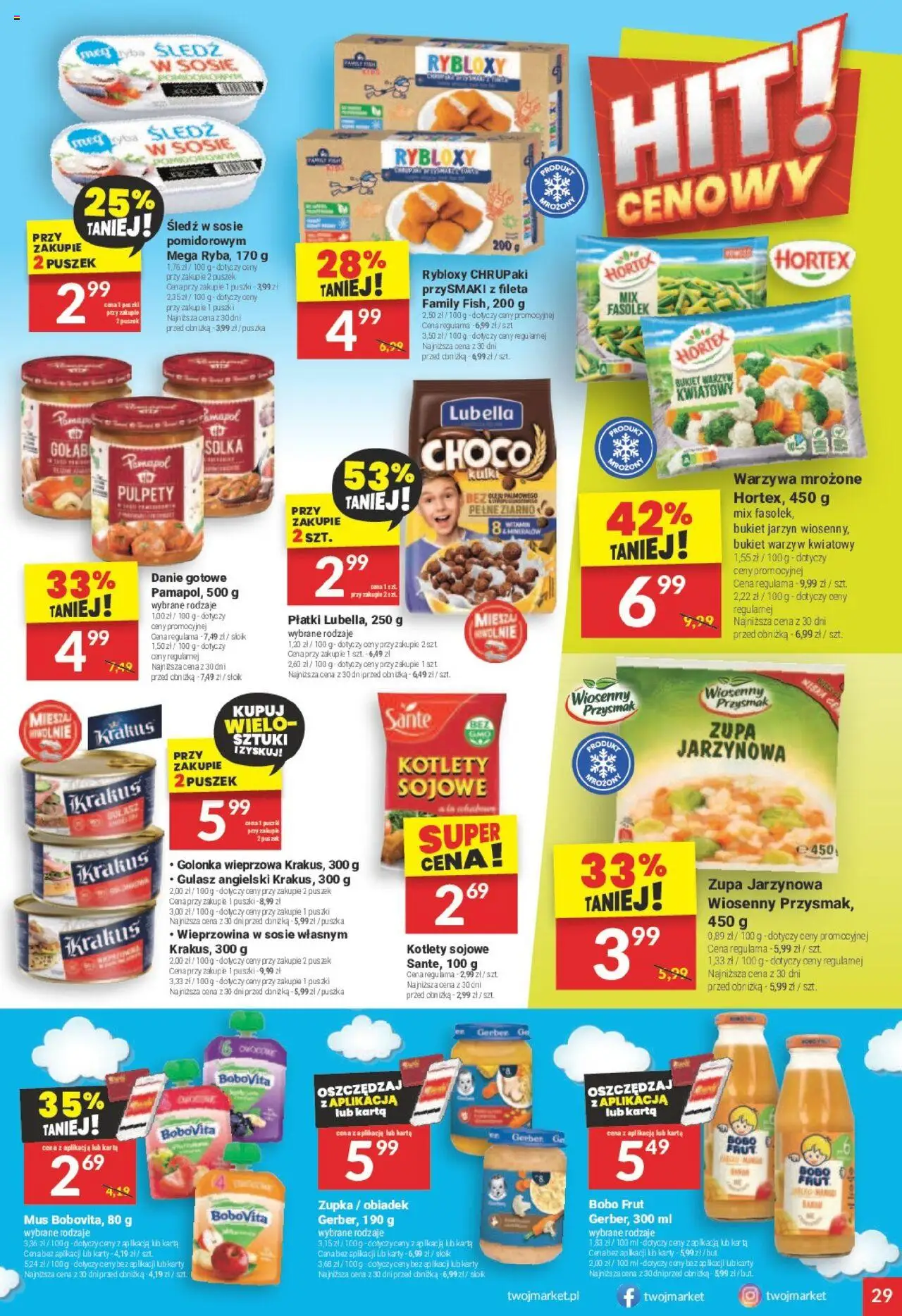 Twój Market Gazetka od 27.08.2025 | Strona: 29 | Produkty: Karta, Śledź, Zupa jarzynowa, Gulasz