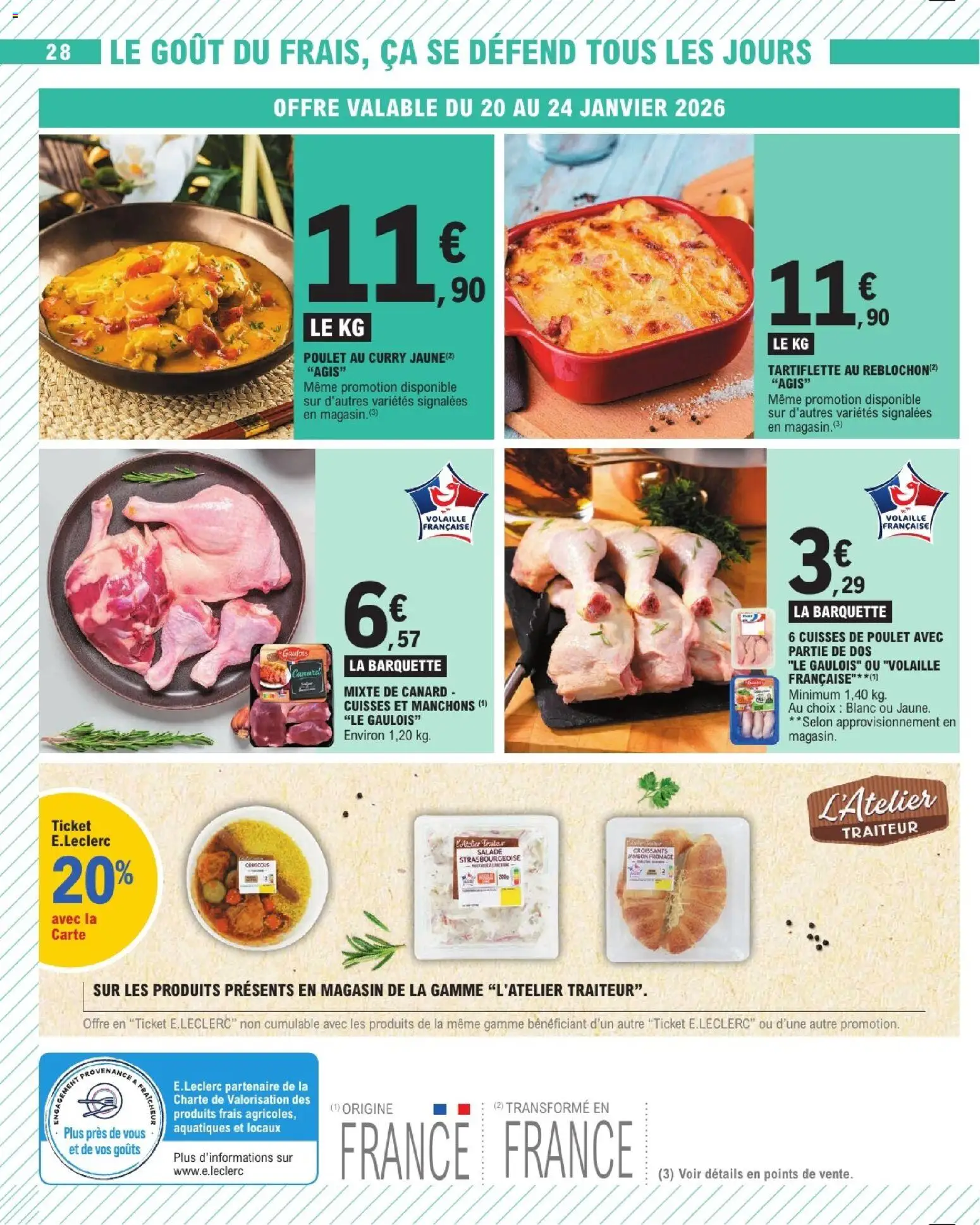 {H1} | Page: 28 | Produits: Reblochon, Volaille, Tartiflette, Couscous