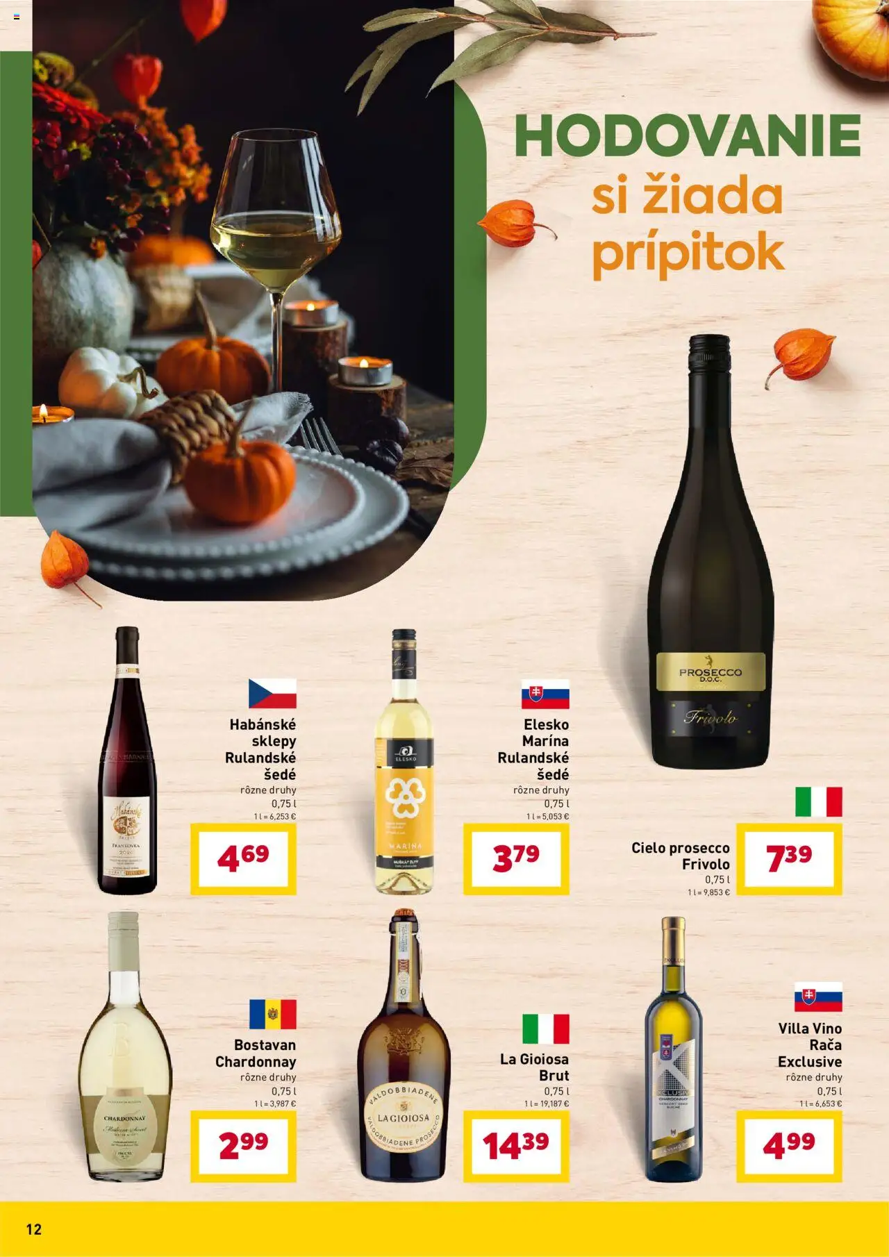 Nové Billa akcie – leták je platný od 10.09.2025 | Strana: 12 | Produkty: Víno, Prosecco