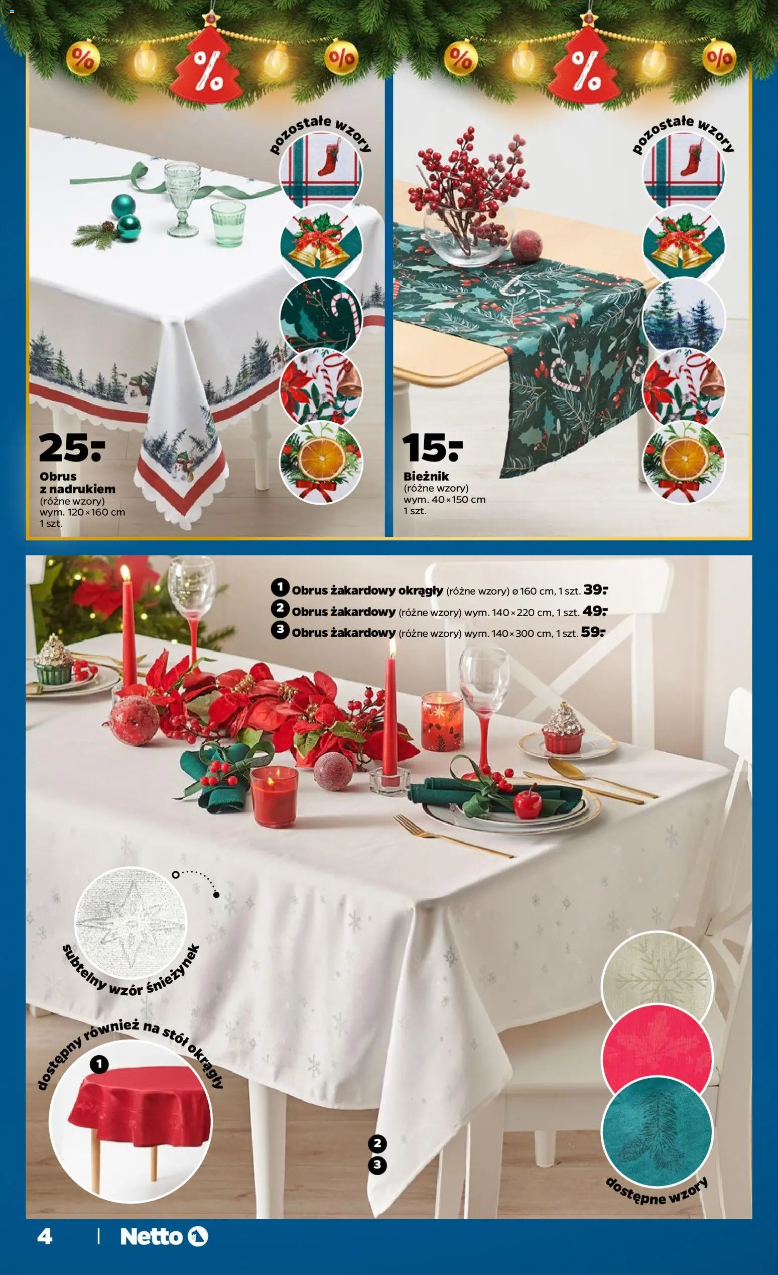 Netto gazetka - Świąteczne jedzenie od 04.12.2025 | Strona: 4 | Produkty: Stół