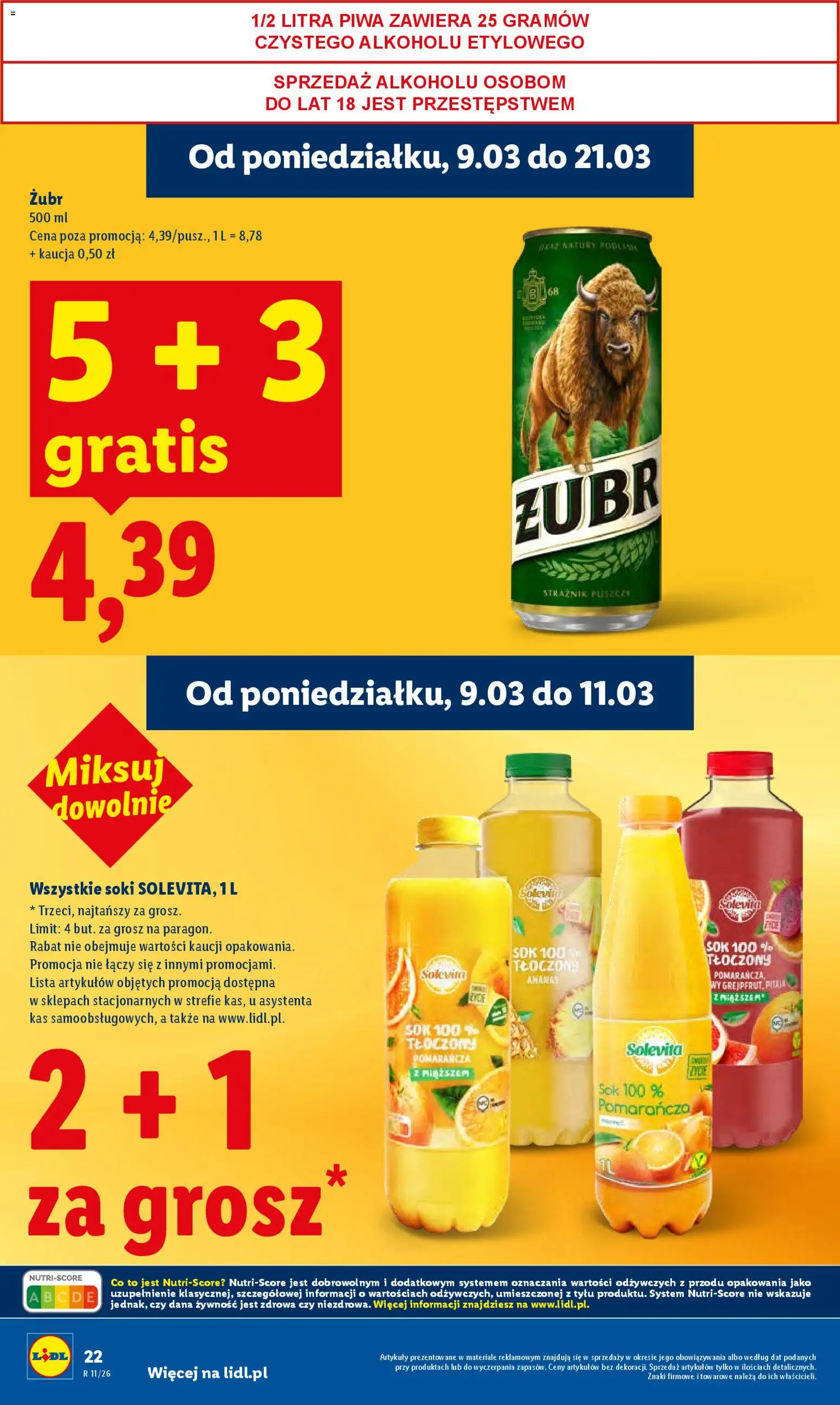 Lidl Polsko leták od 09.03.2026 | Strana: 22 | Produkty: Zubr, Ananas, Solevita