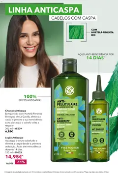 Pré-visualização Champô Anticaspa, Enriquecido com Hortelã-Pimenta Biológica de La Gacilly, elimina a caspa e previne a sua reincidência. Livre da caspa, o cabelo volta a respirar. 300 ml - 68239 válido de 12.03.2026 | Página: 58 | Produtos: Shampoo