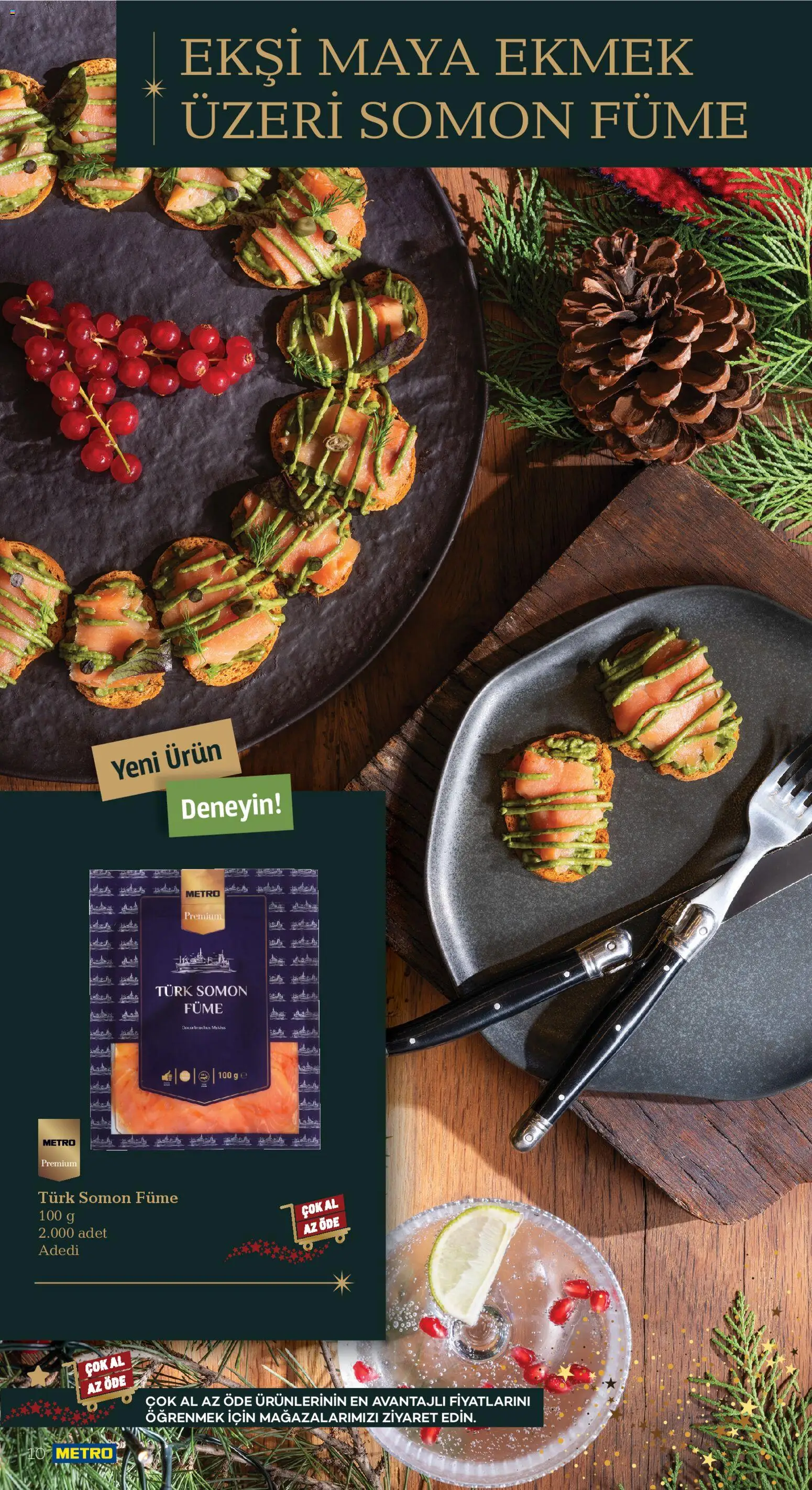 Metro - Yılbaşı Sofra Kataloğu - 01.12.2025 tarihinden itibaren geçerlidir | Sayfa: 10 | Ürünler: Ekmek, Somon