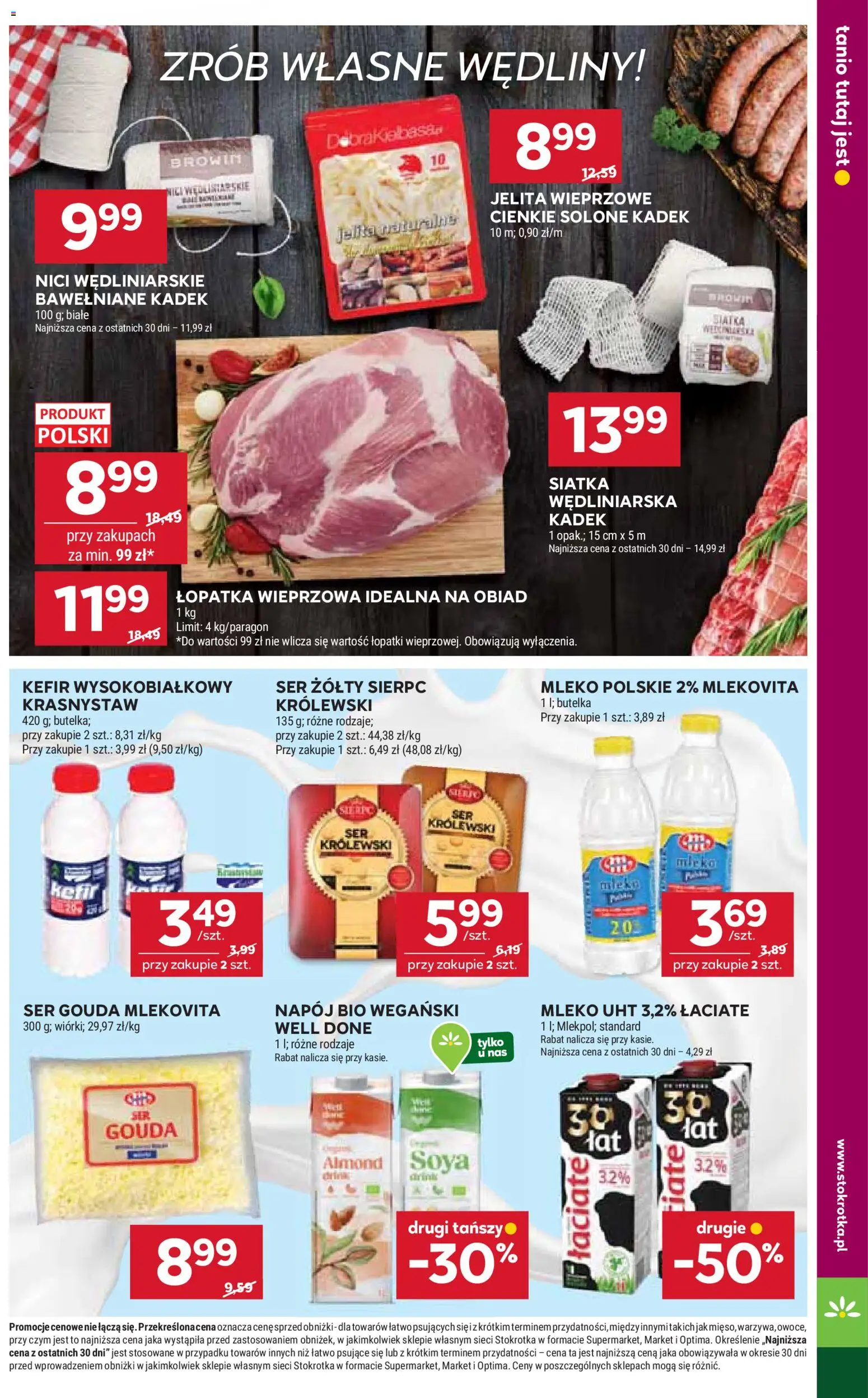 Stokrotka gazetka od 05.03.2026 | Strona: 17 | Produkty: Kefir, Siatka, Mleko, Ser gouda