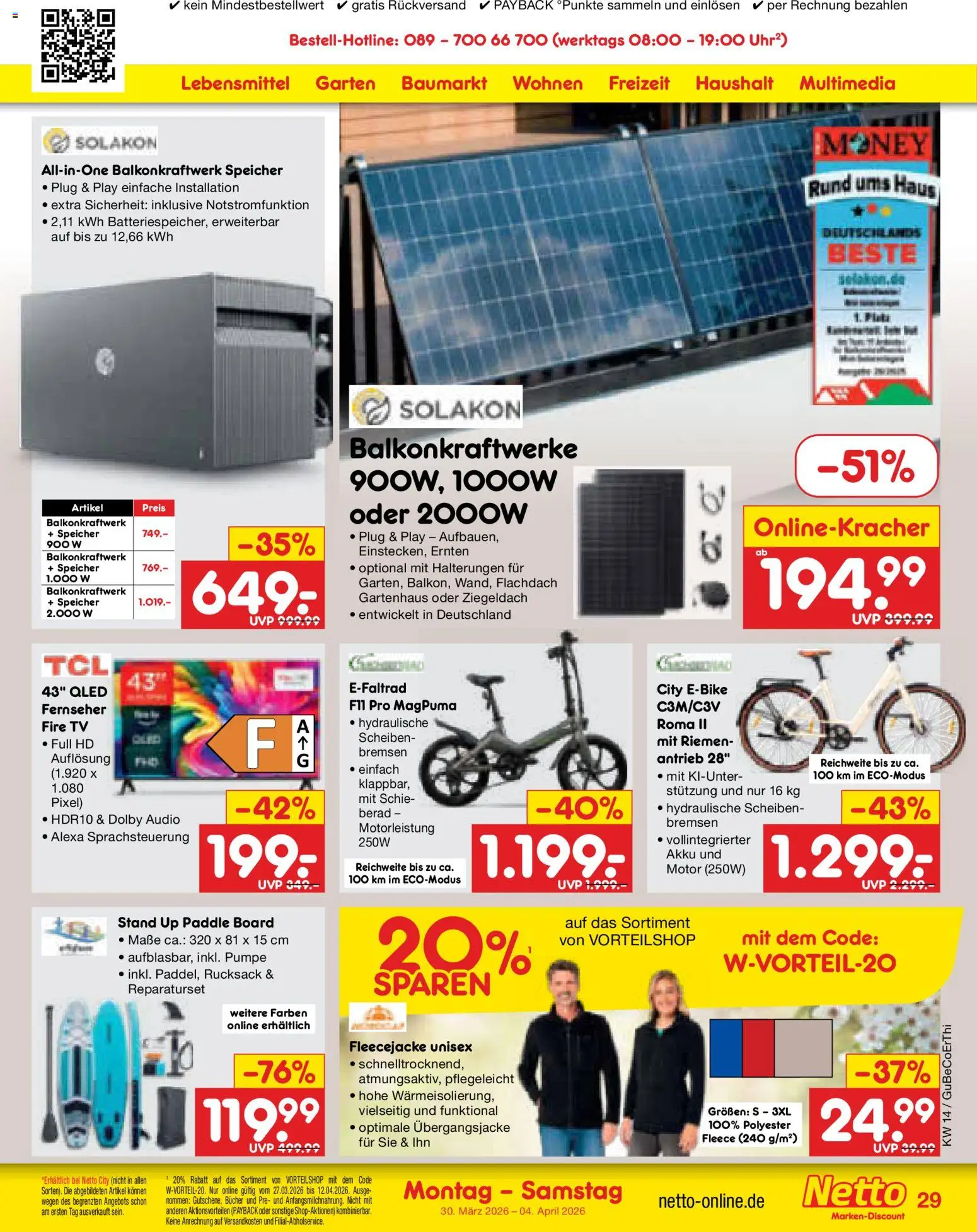 Netto Marken-Discount Prospekt 	 – gültig ab 30.03.2026 | Seite: 39 | Produkte: Rucksack, TV, Fernseher, Audio