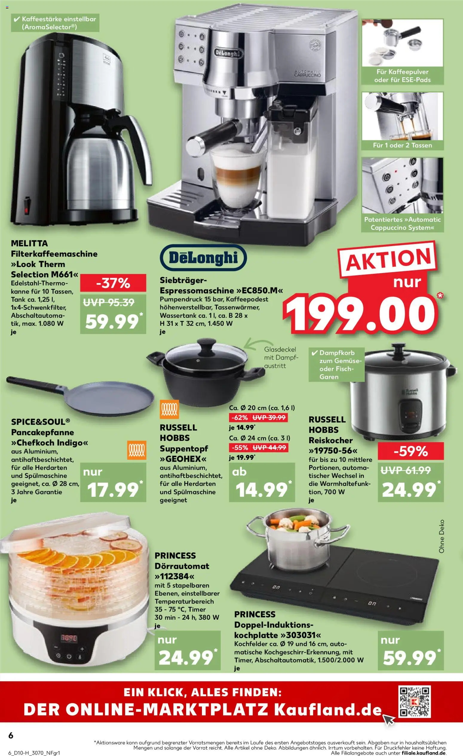 Kaufland Prospekt Leipzig	 – gültig ab 05.03.2026 | Seite: 6 | Produkte: Melitta, Gemüse, Filterkaffeemaschine, Kochplatte