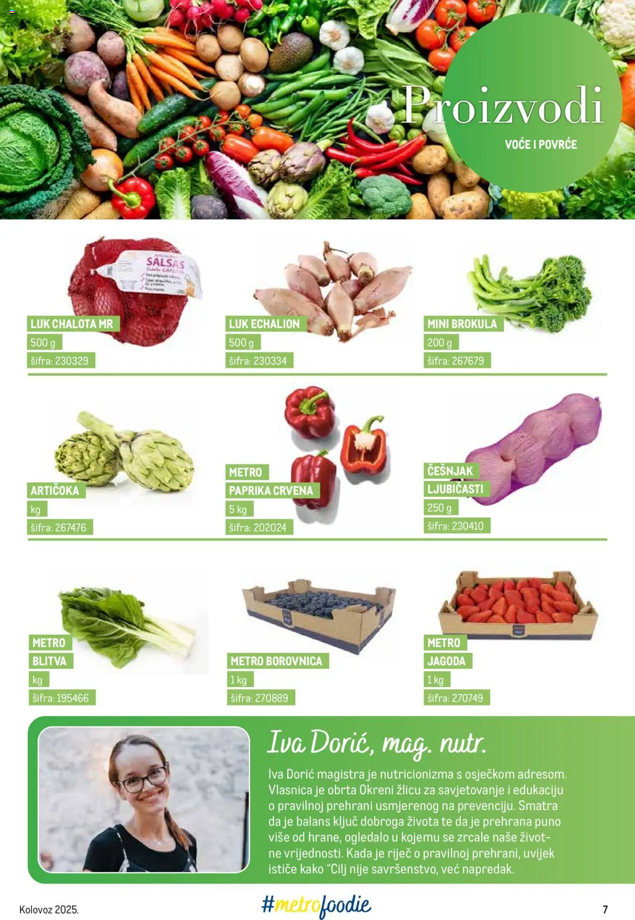 Metro katalog | vrijedi od 01.08.2025 | Stranica: 7 | Proizvodi: Brokula, Ogledalo, Povrće, Češnjak
