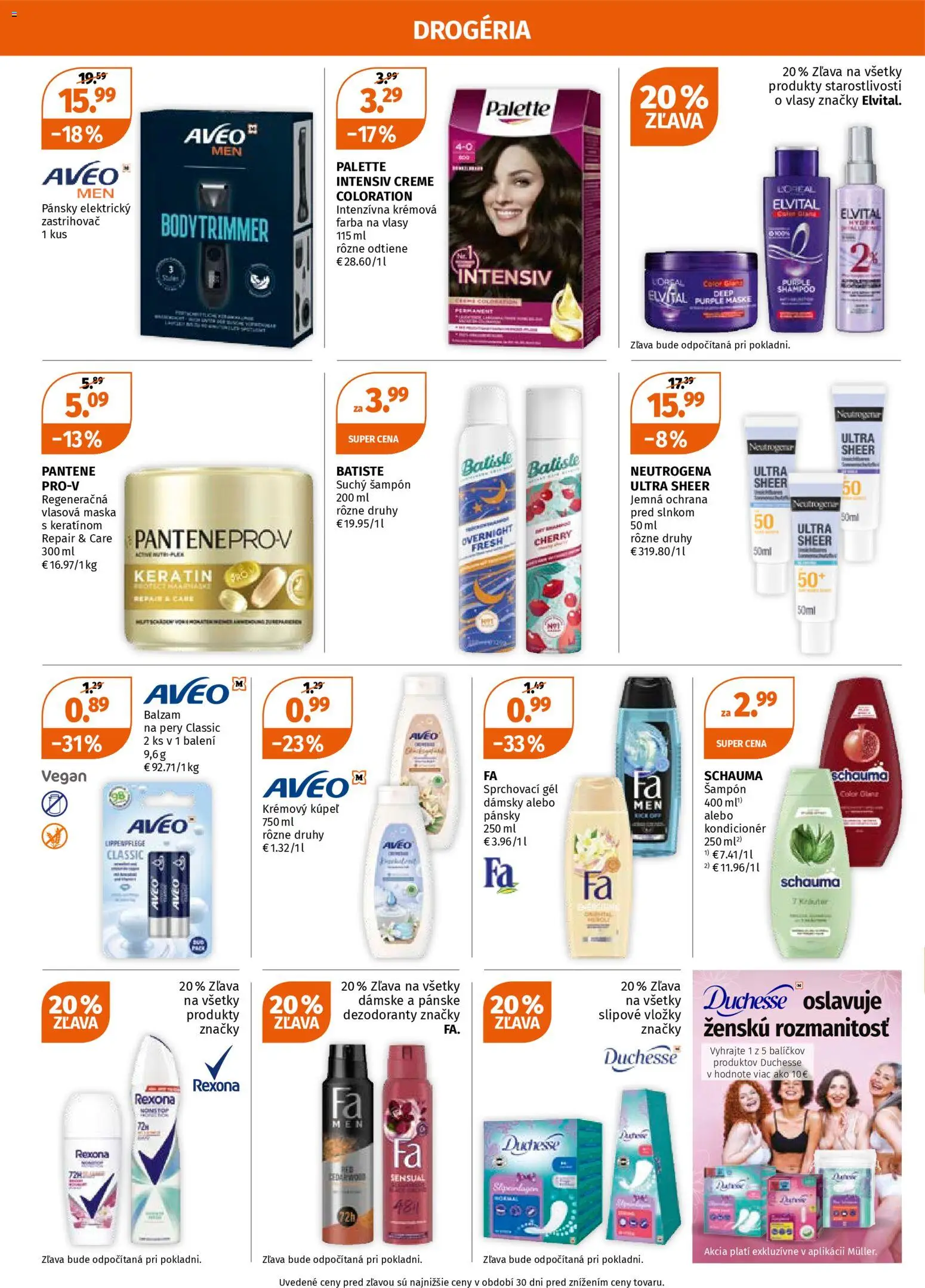 Nové Müller akcie – leták je platný od 12.03.2026 | Strana: 2 | Produkty: Šampón, Kondicionér, Farba na vlasy, Maska
