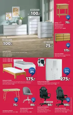 JYSK  Angebote ab 05.01.2026 gültig | Seite: 13 | Produkte: Kleiderschrank, Kommode, Nachttisch, Lattenrost