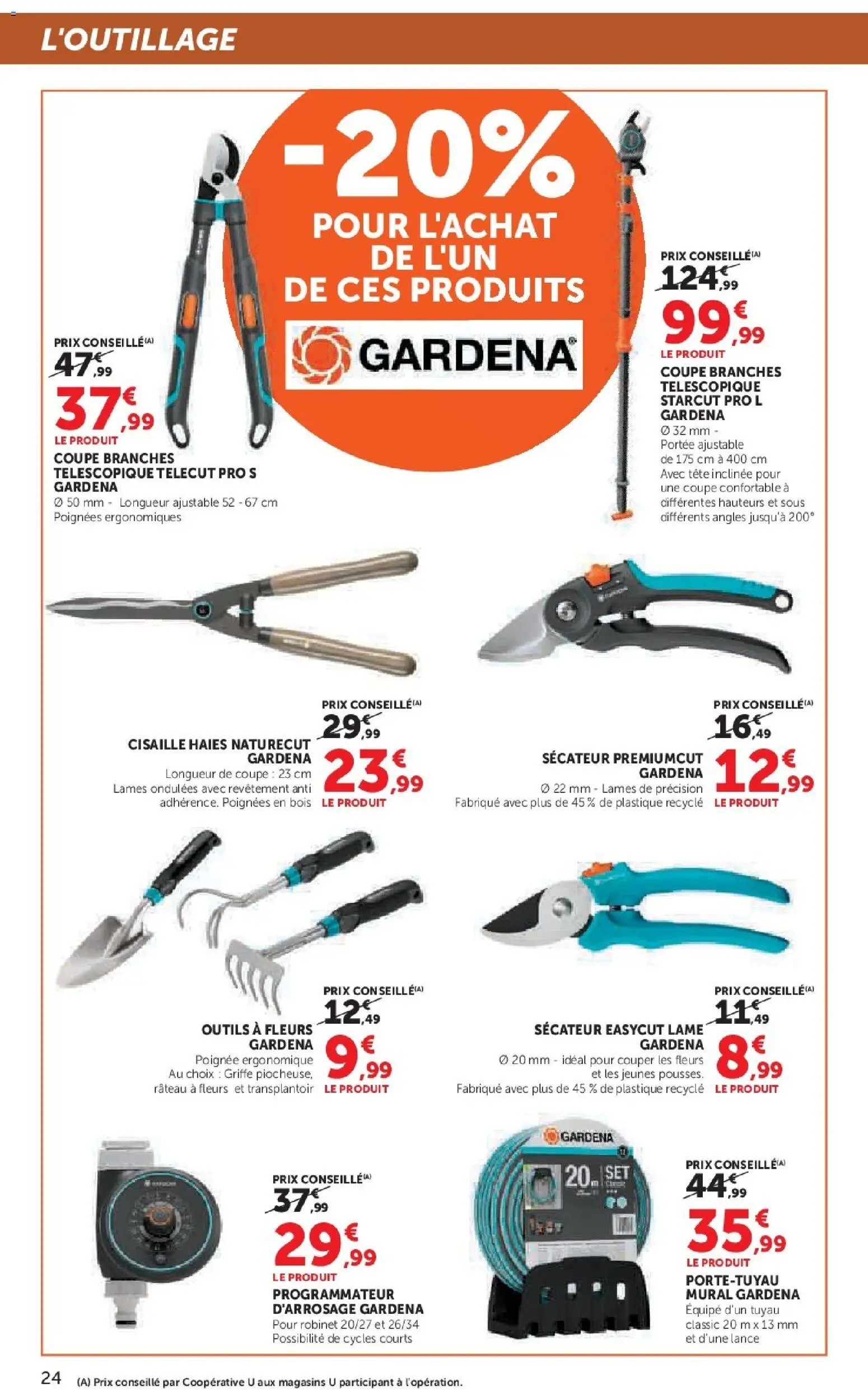 {H1} | Page: 24 | Produits: Coupe branches télescopique, Tuyau, Poignées, Sécateur