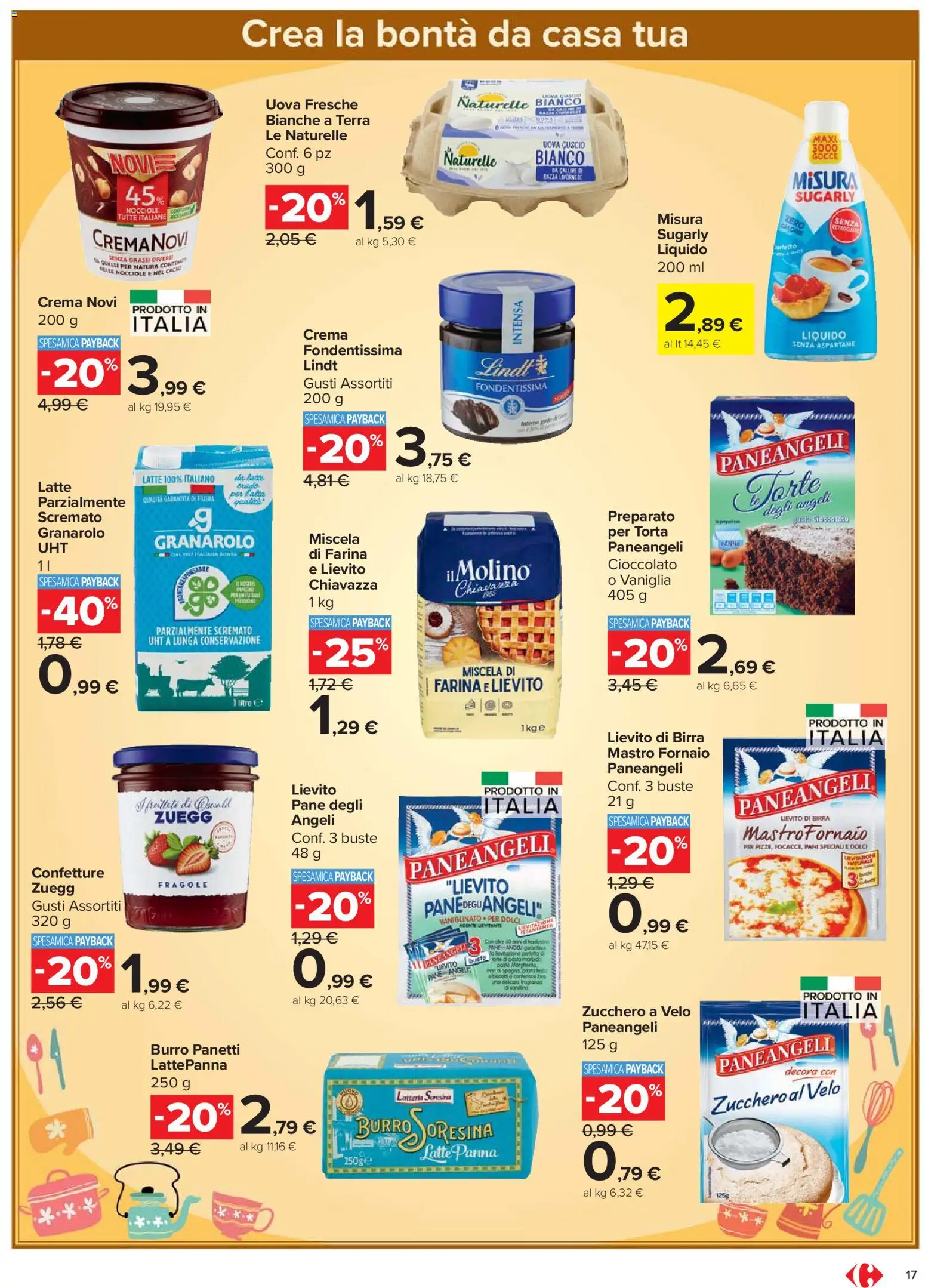 Volantino Carrefour del 02.12.2025 | Pagina: 17 | Prodotti: Pane, Panna, Latte, Burro