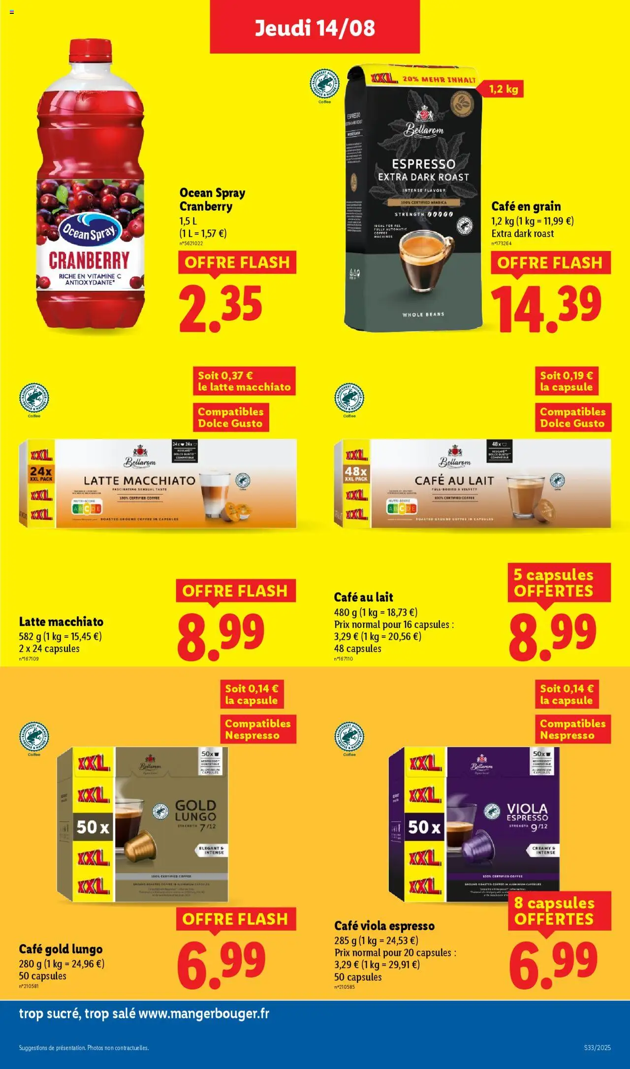  | Page: 23 | Produits: Dolce Gusto, Café en grain, Lait, Café
