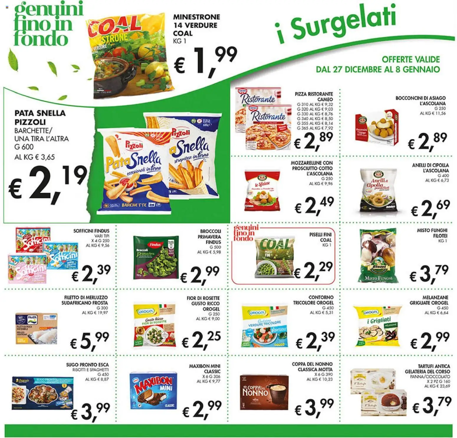 Volantino Coal del 27.12.2025 | Pagina: 10 | Prodotti: Prosciutto Cotto, Merluzzo, Funghi, Sugo