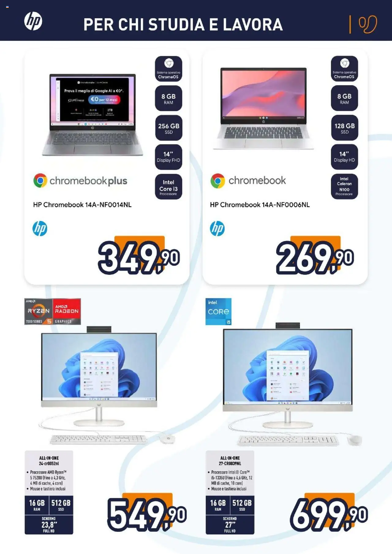 Volantino Unieuro del 08.08.2025 | Pagina: 5 | Prodotti: Schermo, Mouse, Tastiera