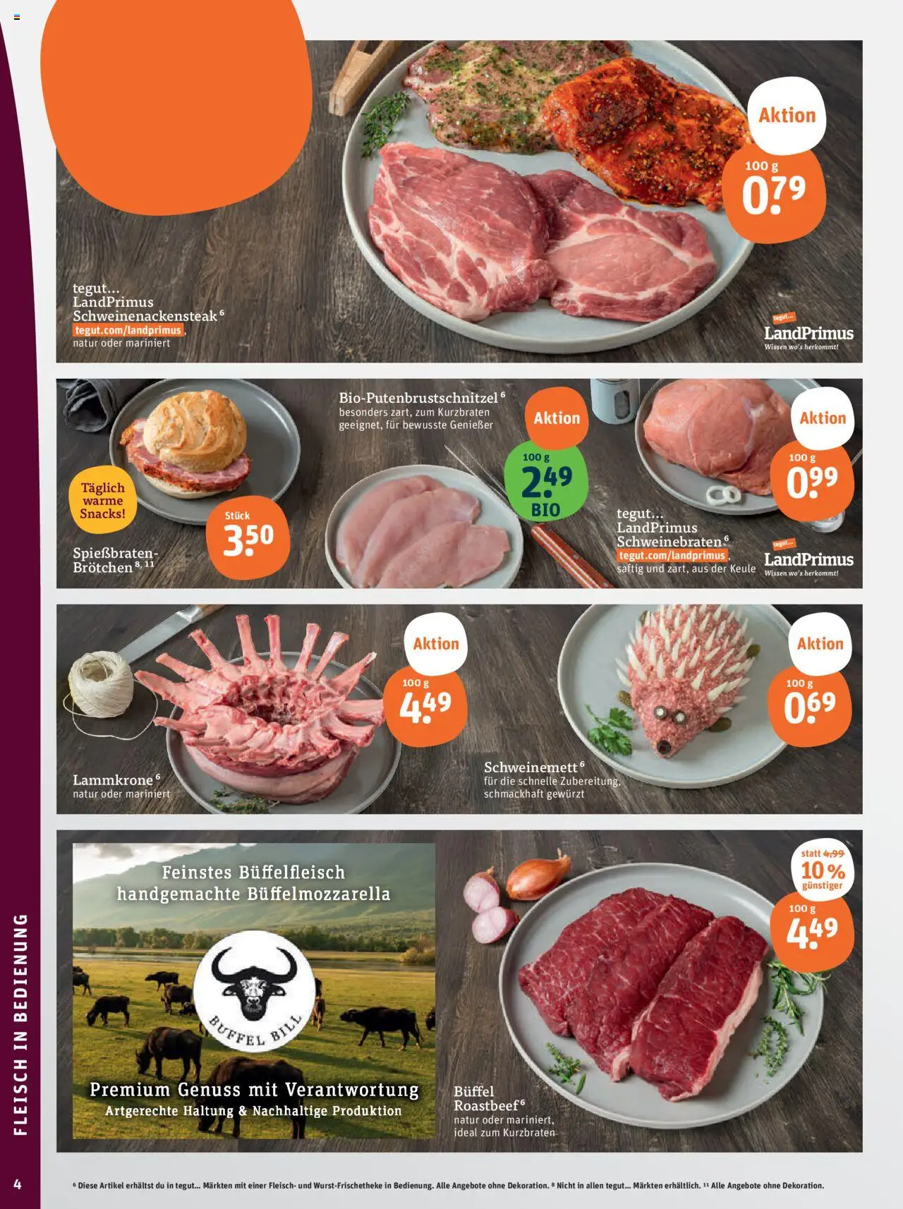 Tegut - Rheinland-Pfalz, Niedersachsen, Heidelberg - gültig ab dem 07.08.2025 | Seite: 6 | Produkte: Fleisch