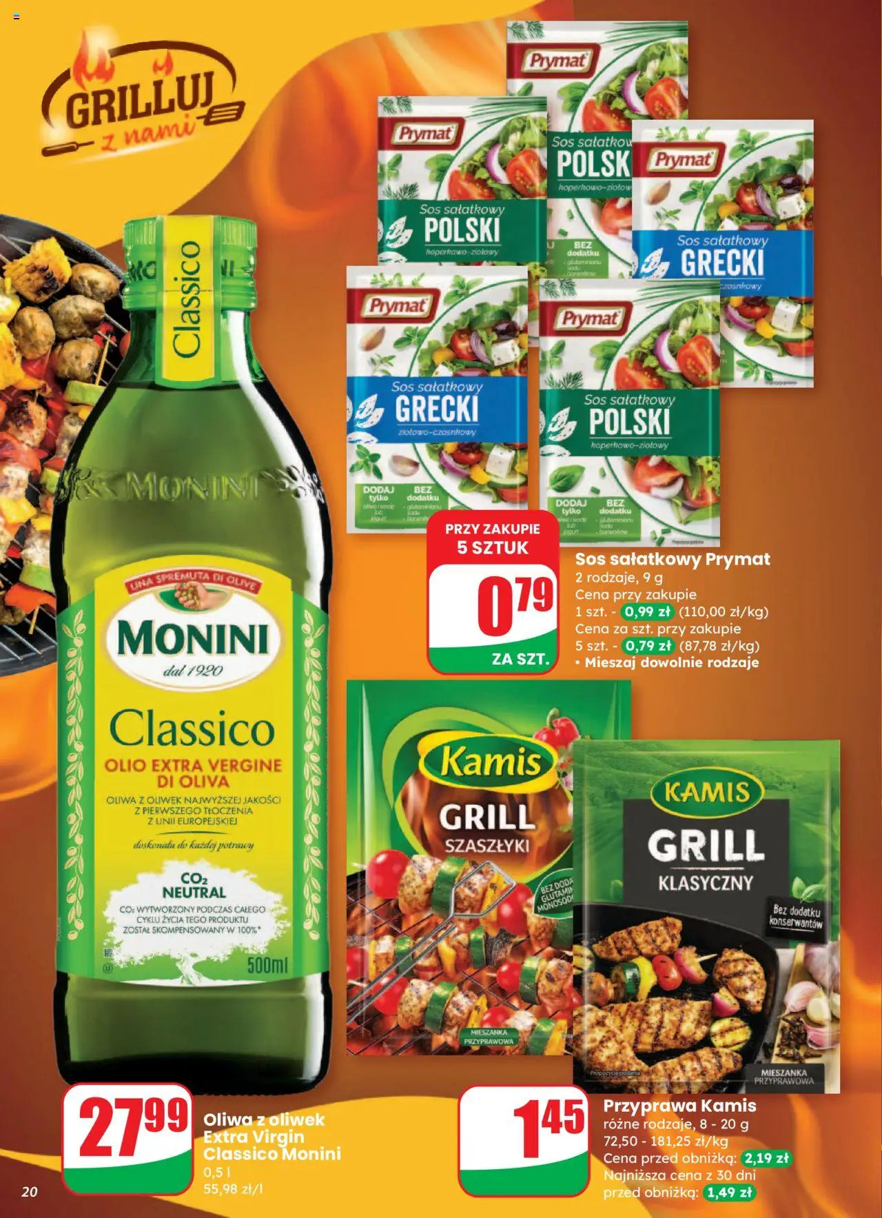 Dino Gazetka od 06.08.2025 | Strona: 20 | Produkty: Oliwa z oliwek, Grill, Oliwa z oliwek extra virgin, Sos