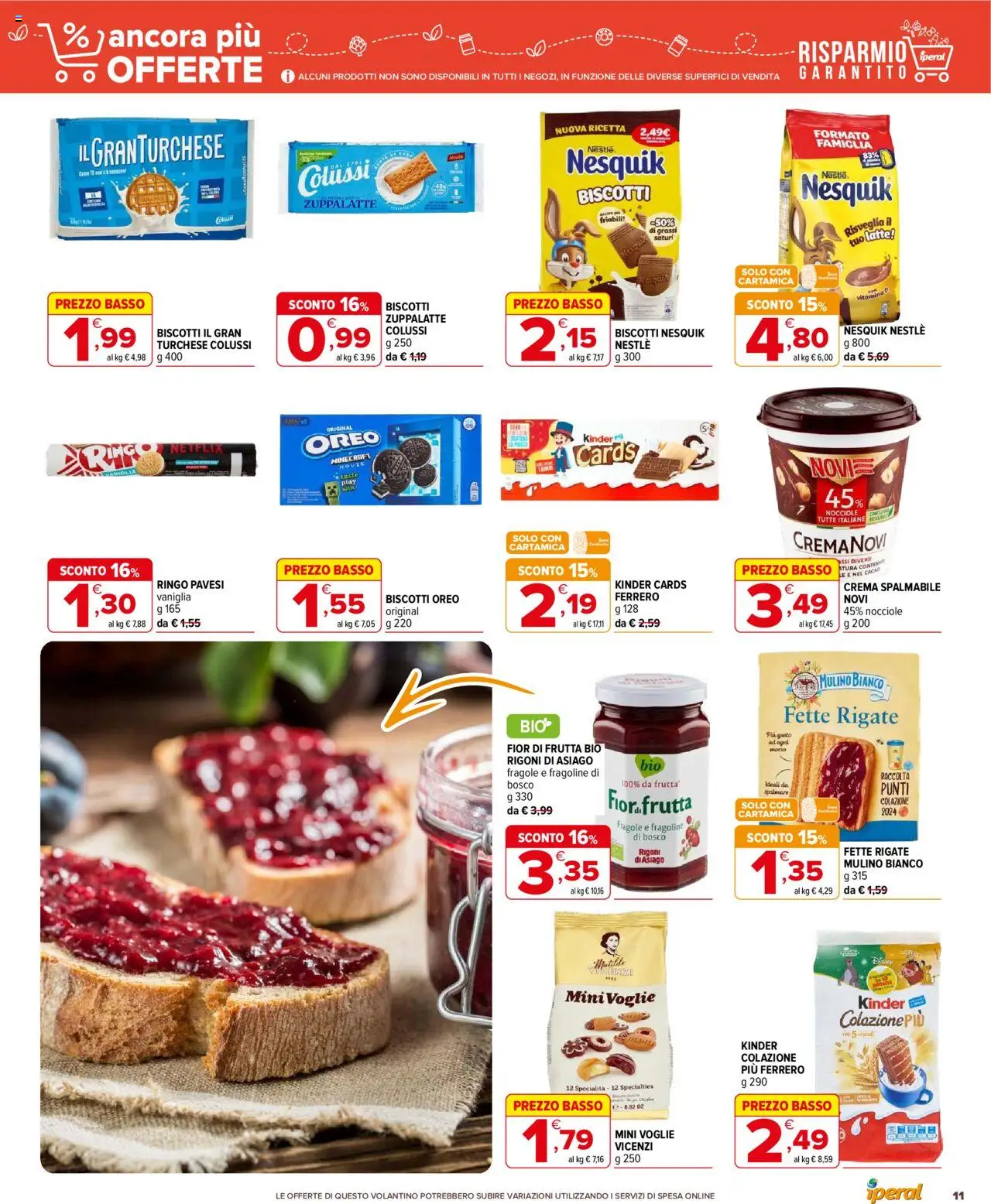 Volantino Iperal del 05.06.2025 | Pagina: 11 | Prodotti: Crema, Fragole, Biscotti, Nocciole