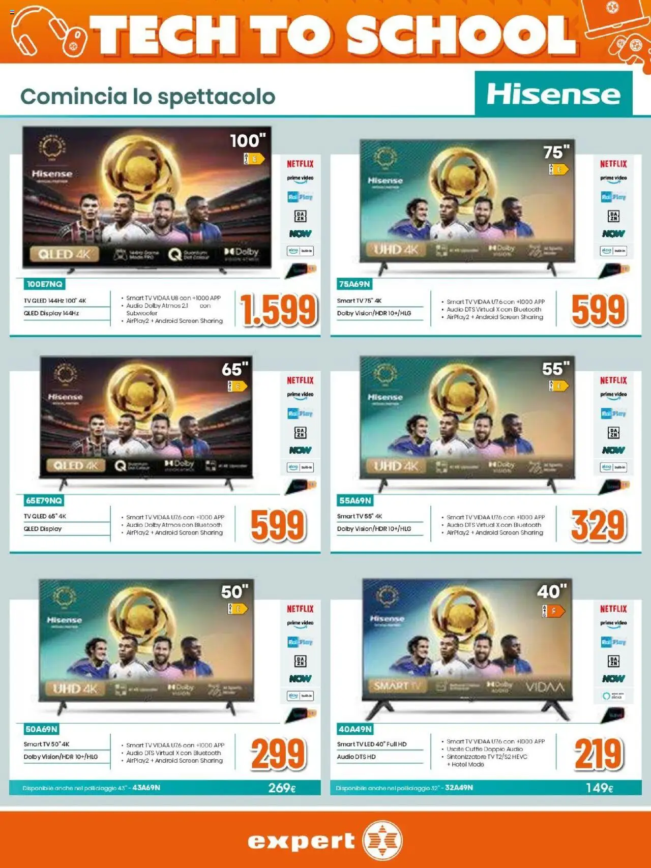 Volantino Expert del 14.08.2025 | Pagina: 17 | Prodotti: smart TV, Video, Audio, Cuffie
