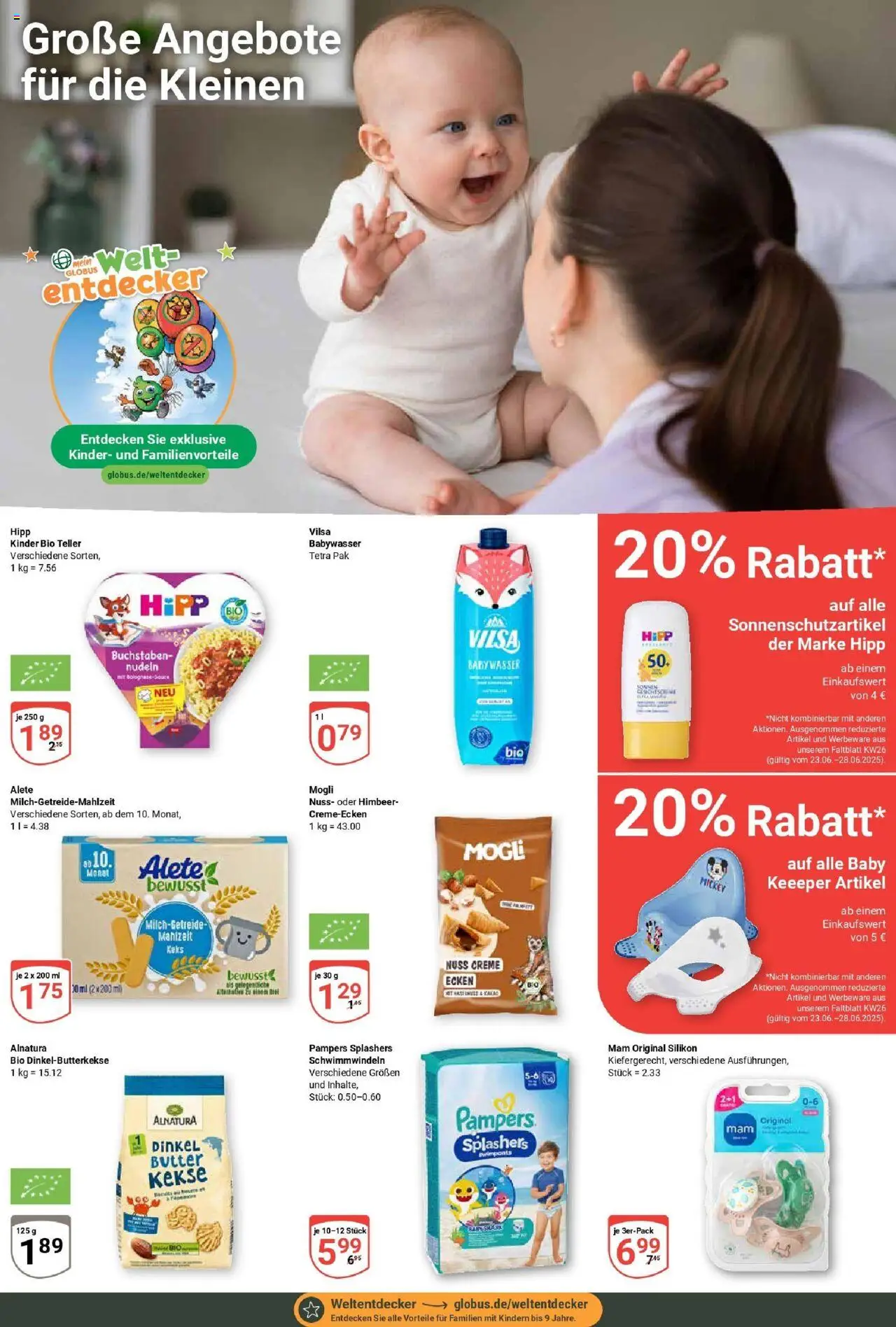 Globus prospekt Kaiserslautern	 - gültig ab dem 22.06.2025 | Seite: 20 | Produkte: Butter, Pampers, Creme, Kekse