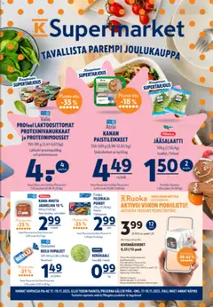 K-Supermarket-mainoslehti voimassa 17.11.2025 alkaen