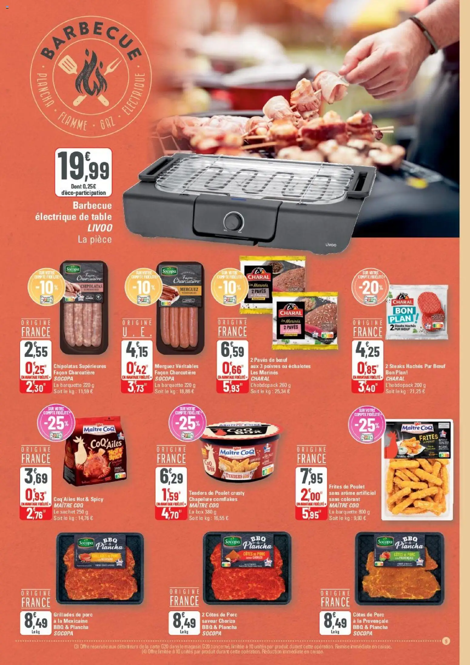 {H1} | Page: 9 | Produits: Merguez Veritables, Barbecue, Frites, Chapelure