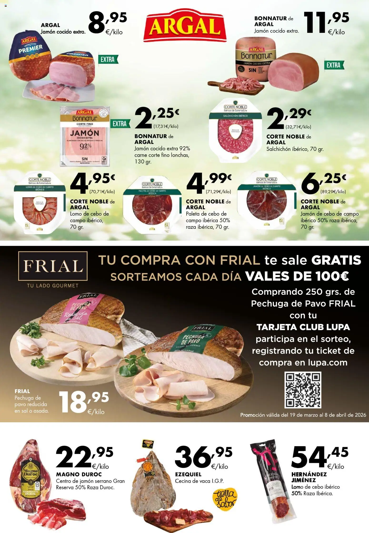 Lupa Supermercados folleto │ válido desde el 19.03.2026 | Página: 6 | Productos: Jamón serrano, Jamón, Té, Horno