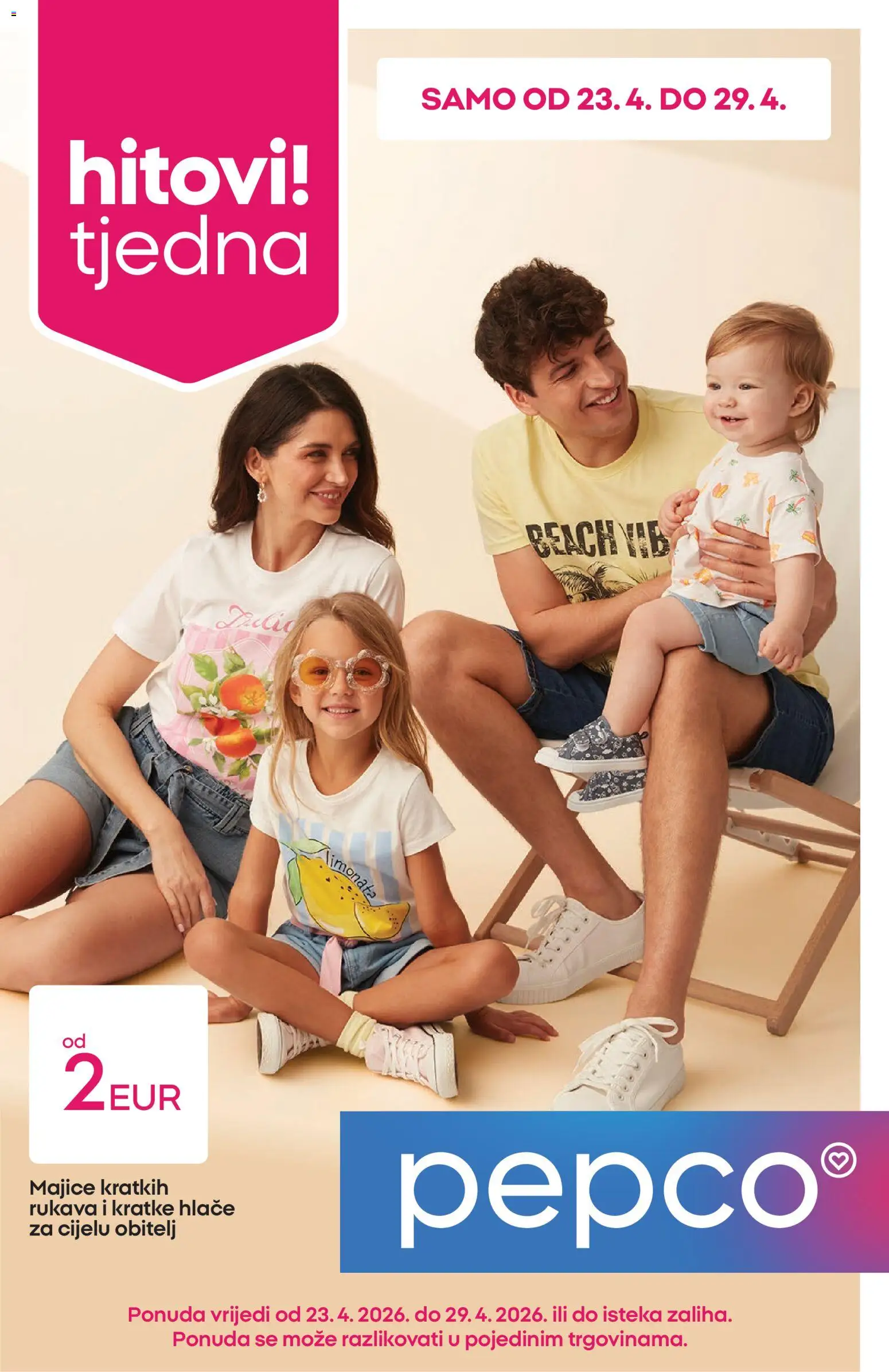 Pepco katalog | vrijedi od 23.04.2026 | Stranica: 1 | Proizvodi: Hlače, Kratke hlače