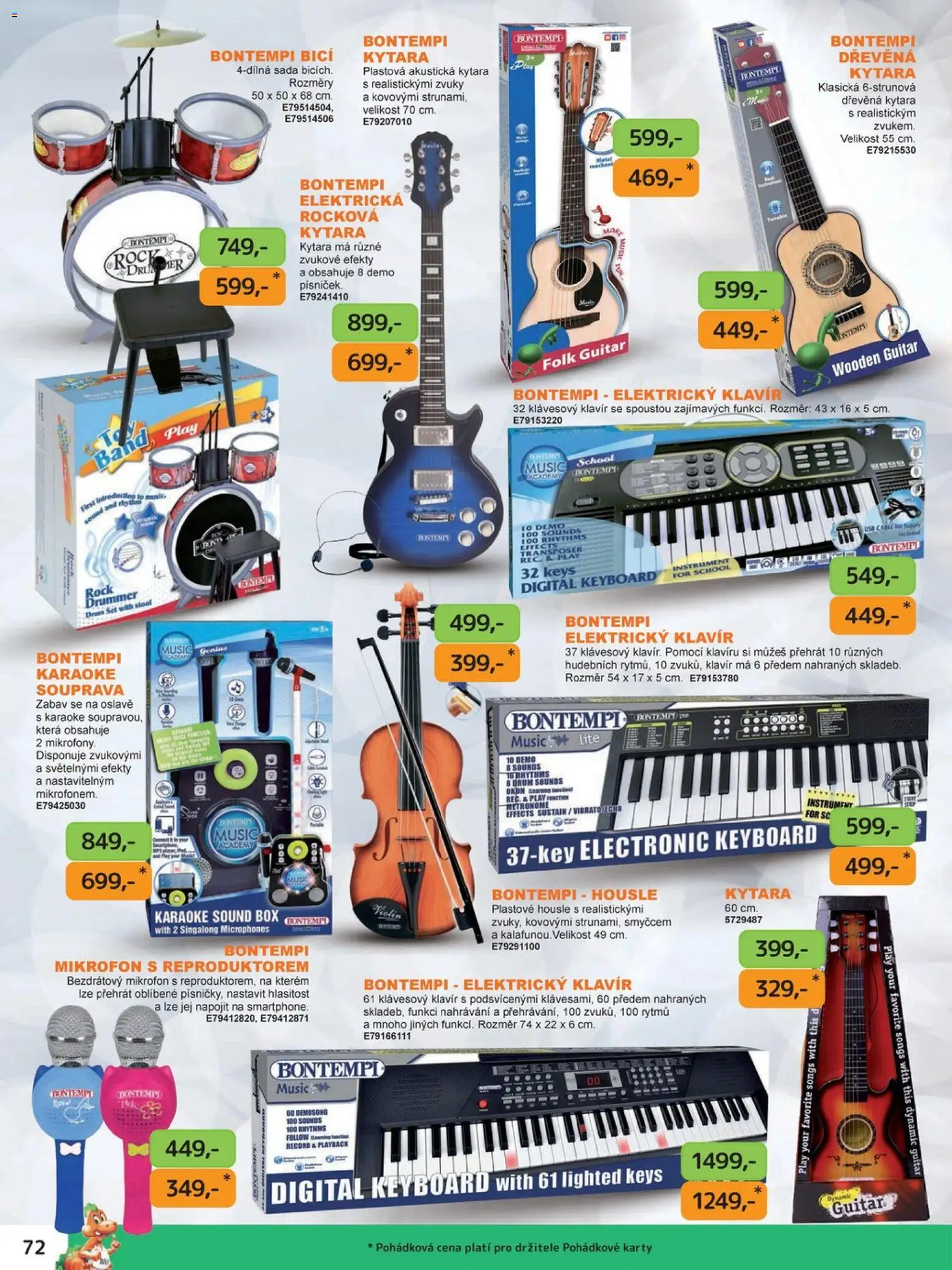 Dráčik leták od 03.10.2025 | Strana: 82 | Produkty: Keyboard, Mikrofon, Kytara, Housle