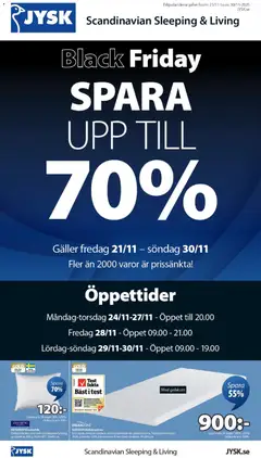 JYSK - Black Friday - Förhandsvisning av reklamblad från butik JYSK aktuell från 21.11.2025