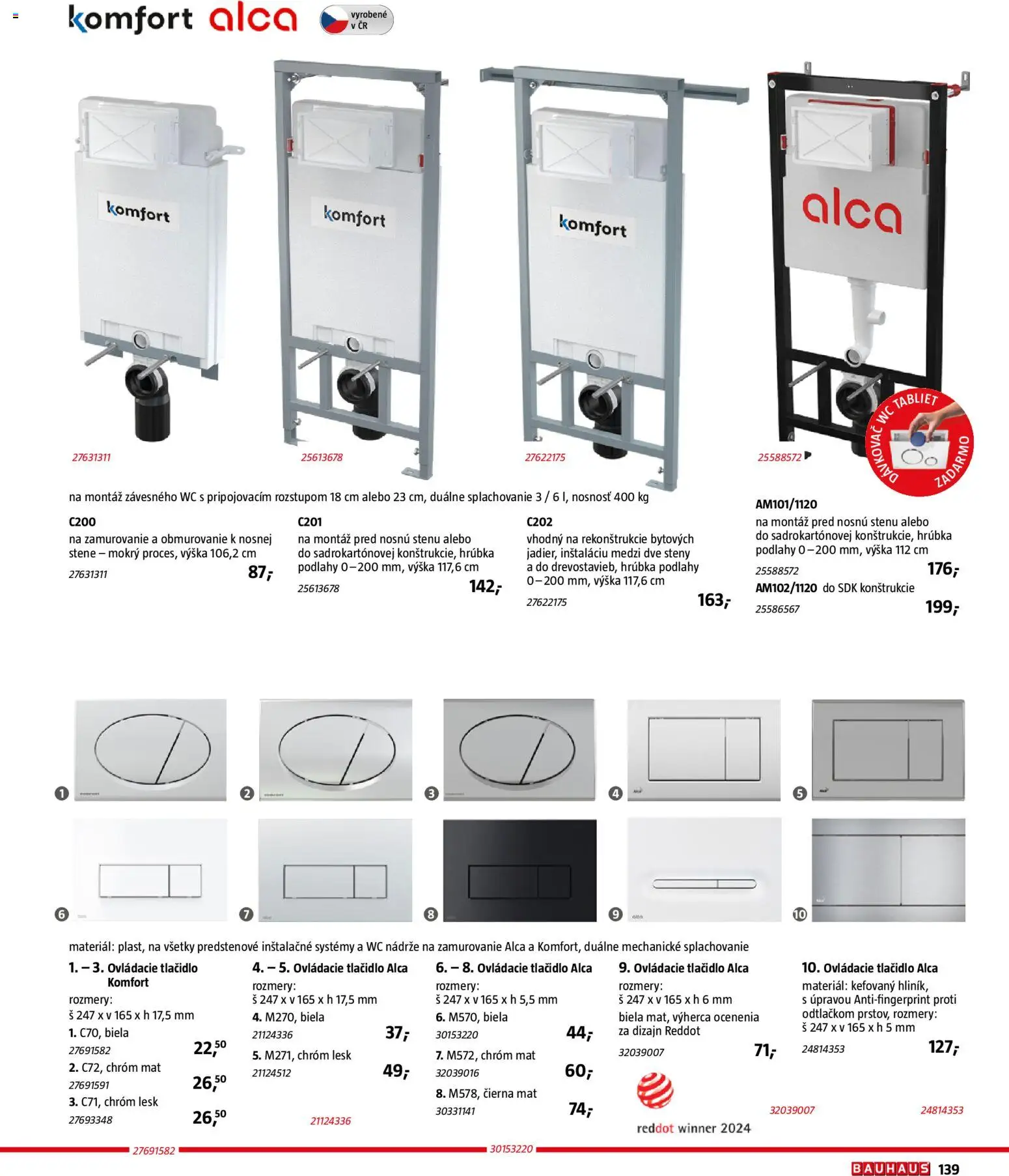 Nové Bauhaus akcie – leták je platný od 15.12.2025 | Strana: 139 | Produkty: Wc