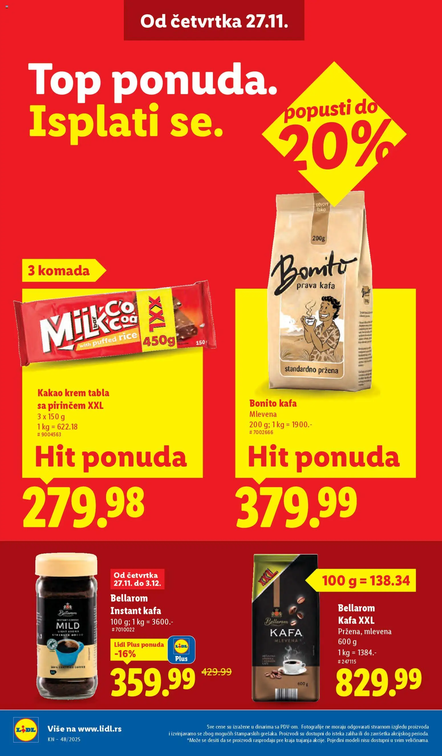 Lidl katalog - važi od 27.11.2025 | Strana: 26 | Proizvode: Instant kafa, Kafa