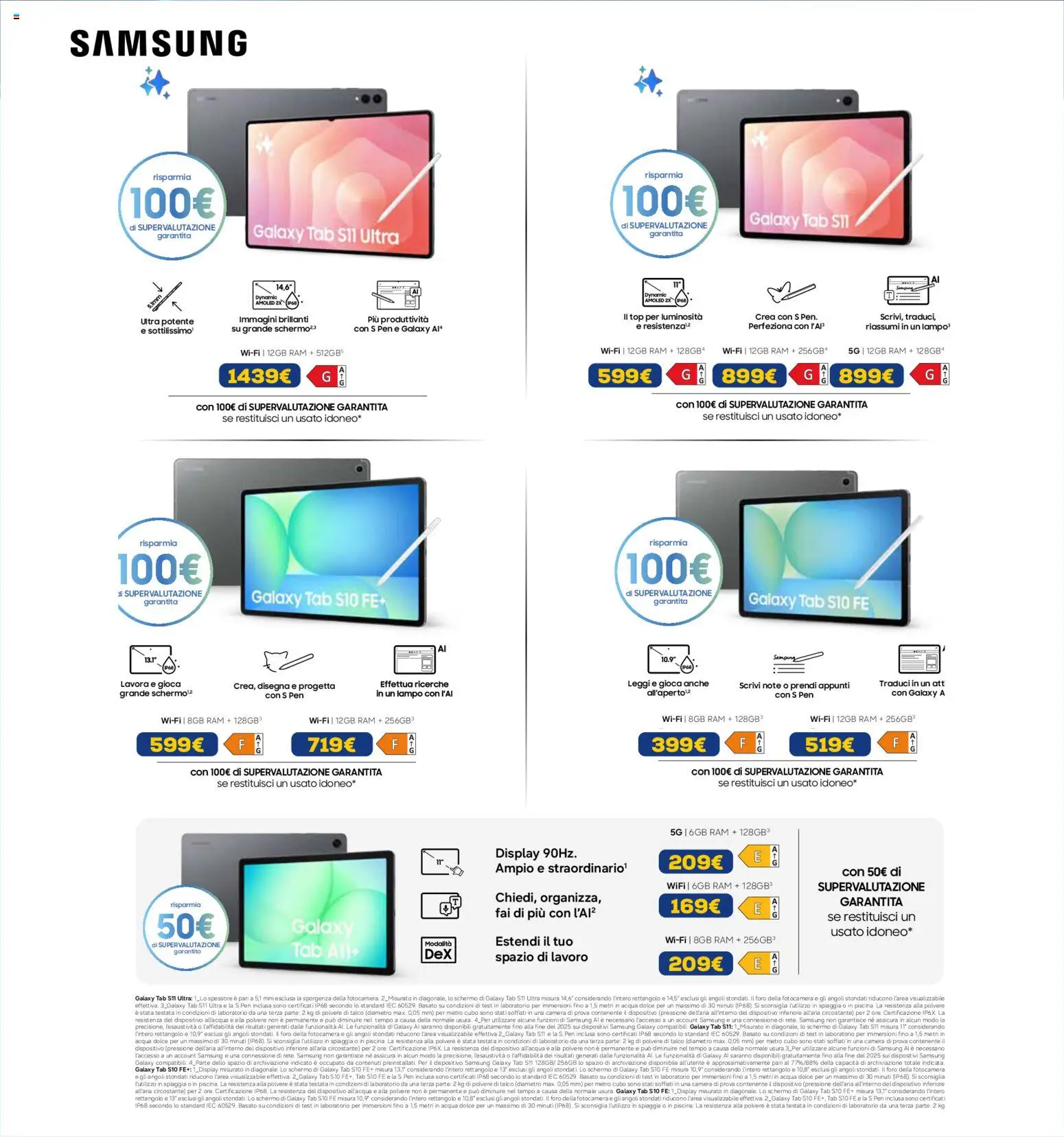 Volantino Euronics del 23.04.2026 | Pagina: 14 | Prodotti: Schermo, Samsung Galaxy, Talco, Fotocamera