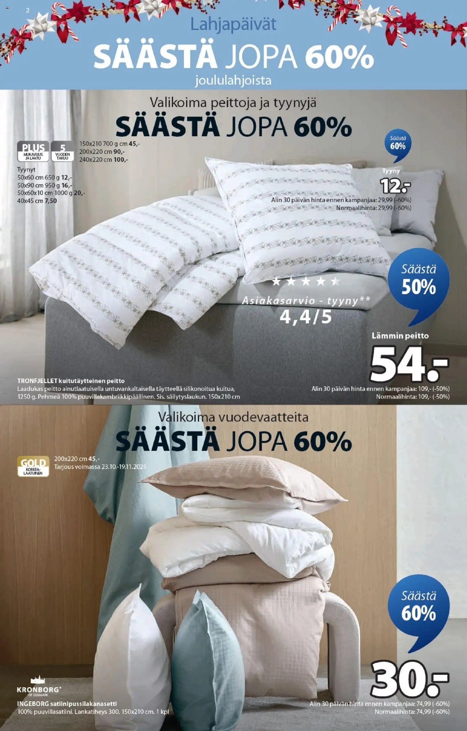 JYSK tarjoukset – voimassa 06.11.2025 alkaen | Sivu: 2