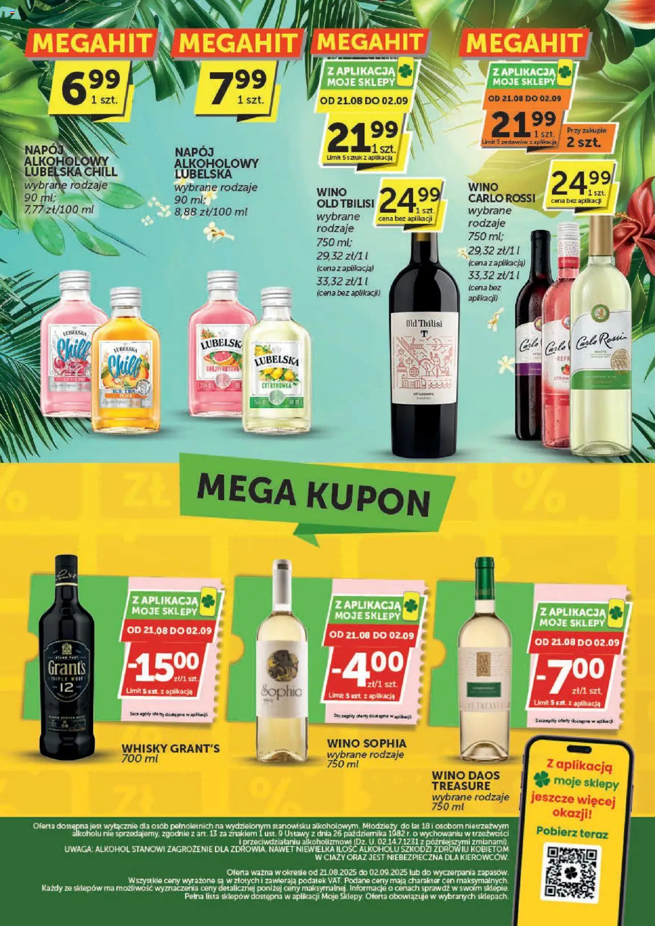 Euro Sklep Gazetka - Oferta alkoholowa od 21.08.2025 | Strona: 2 | Produkty: Grant's, Wino, Alkohol, Whisky