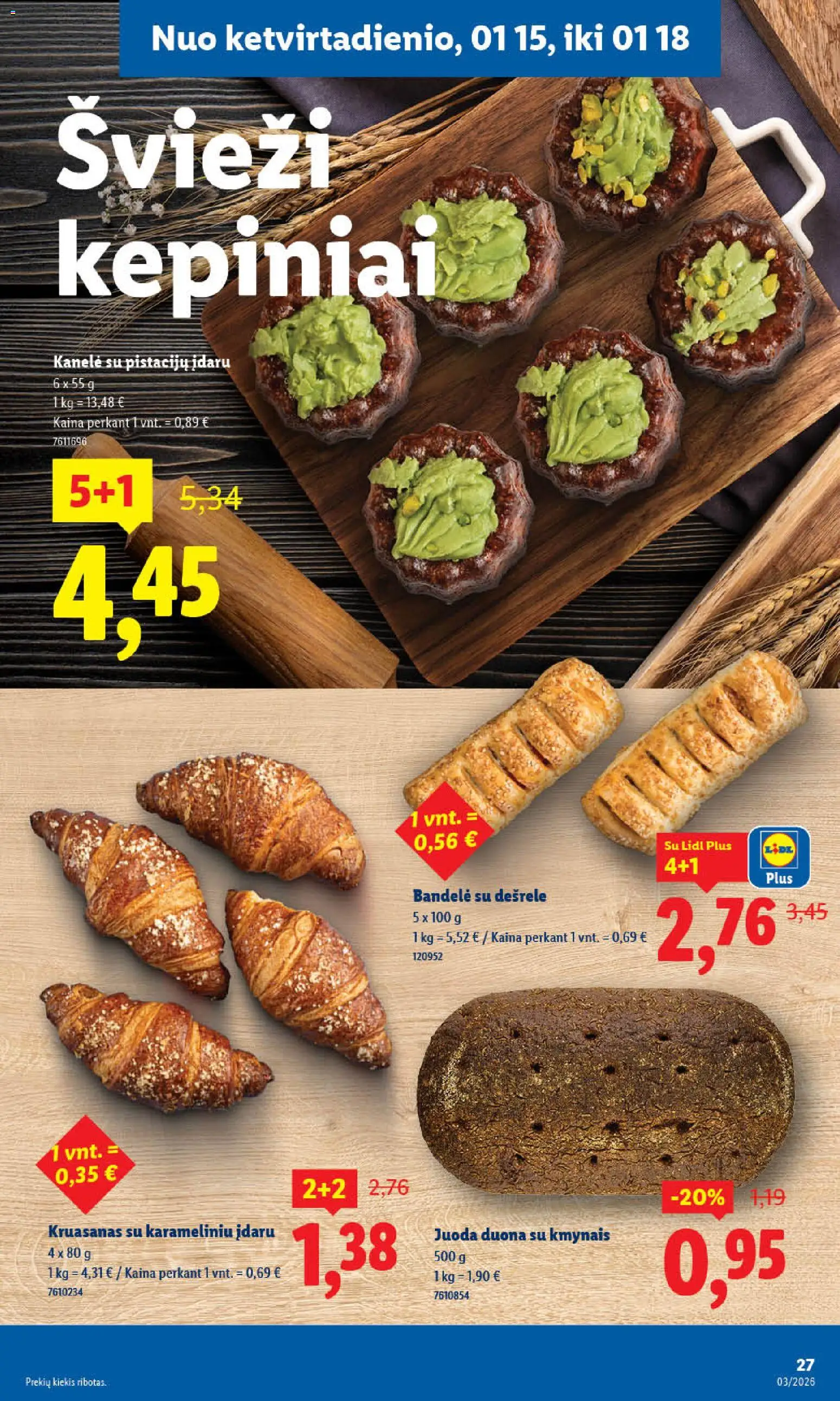 LIDL akcijos nuo 12.01.2026 | Puslapis: 29 | Prekių: Bandelė, Duona