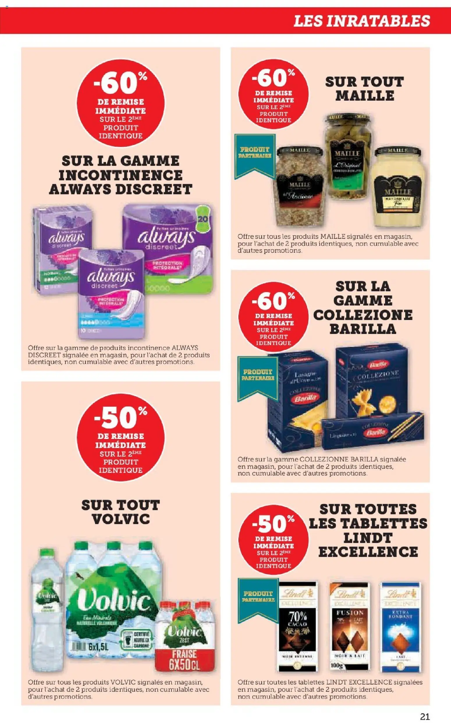 {H1} | Page: 21 | Produits: Volvic, Fraise, Lindt